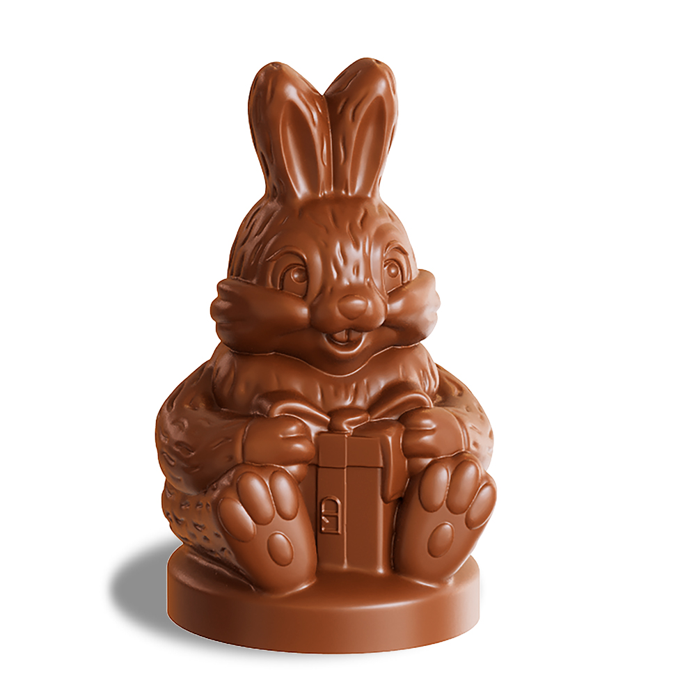 Фигурка Монетный двор Символ Года Шоколадный заяц с подарком 100 гр. - фото 2