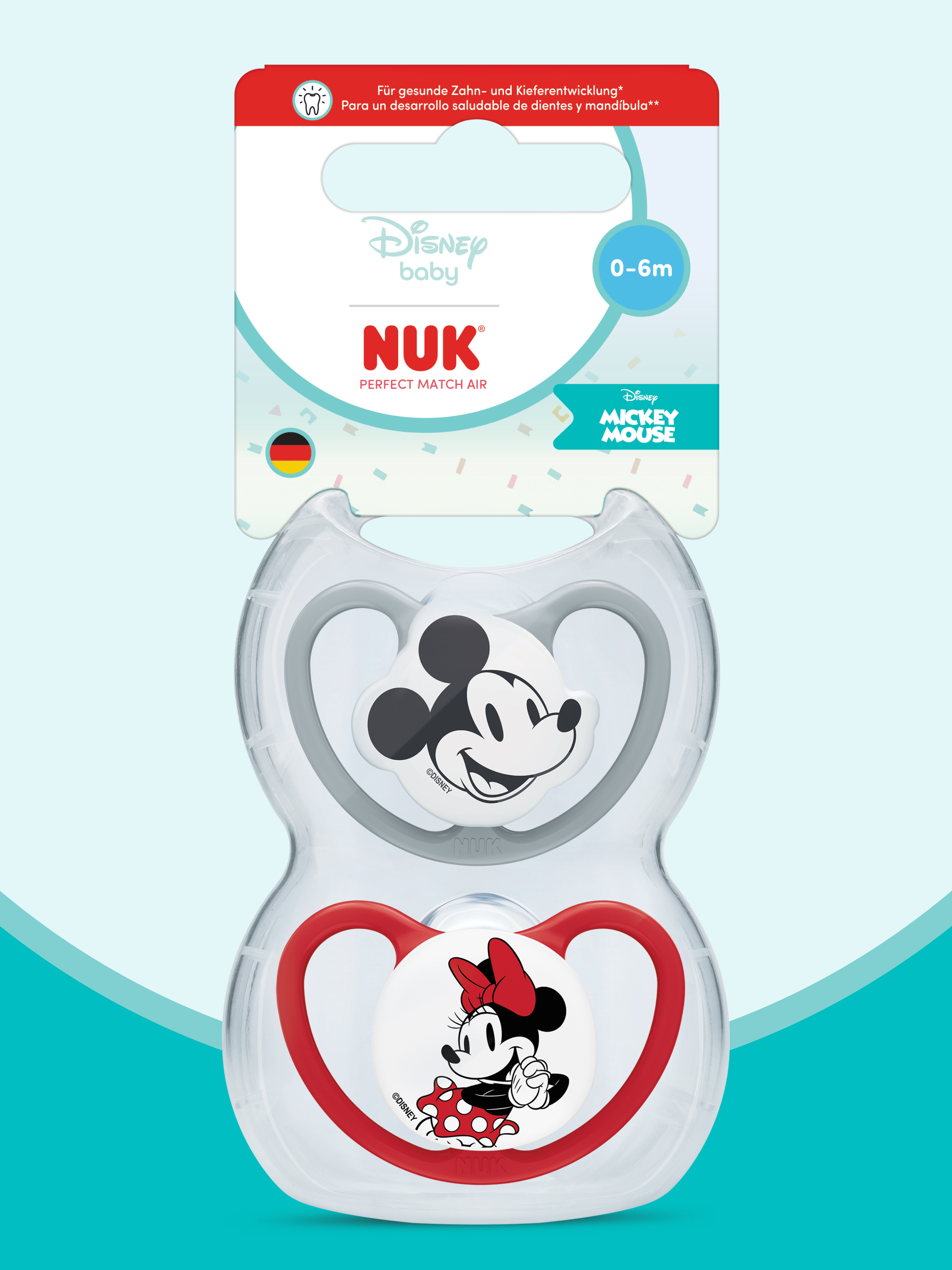 Пустышка Nuk силикон ортодонтическая от 0 мес. 2 шт. - фото 1