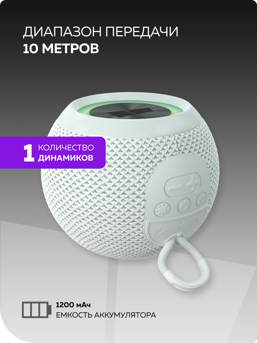 Bluetooth колонка More Choice BS55 White - фото 2