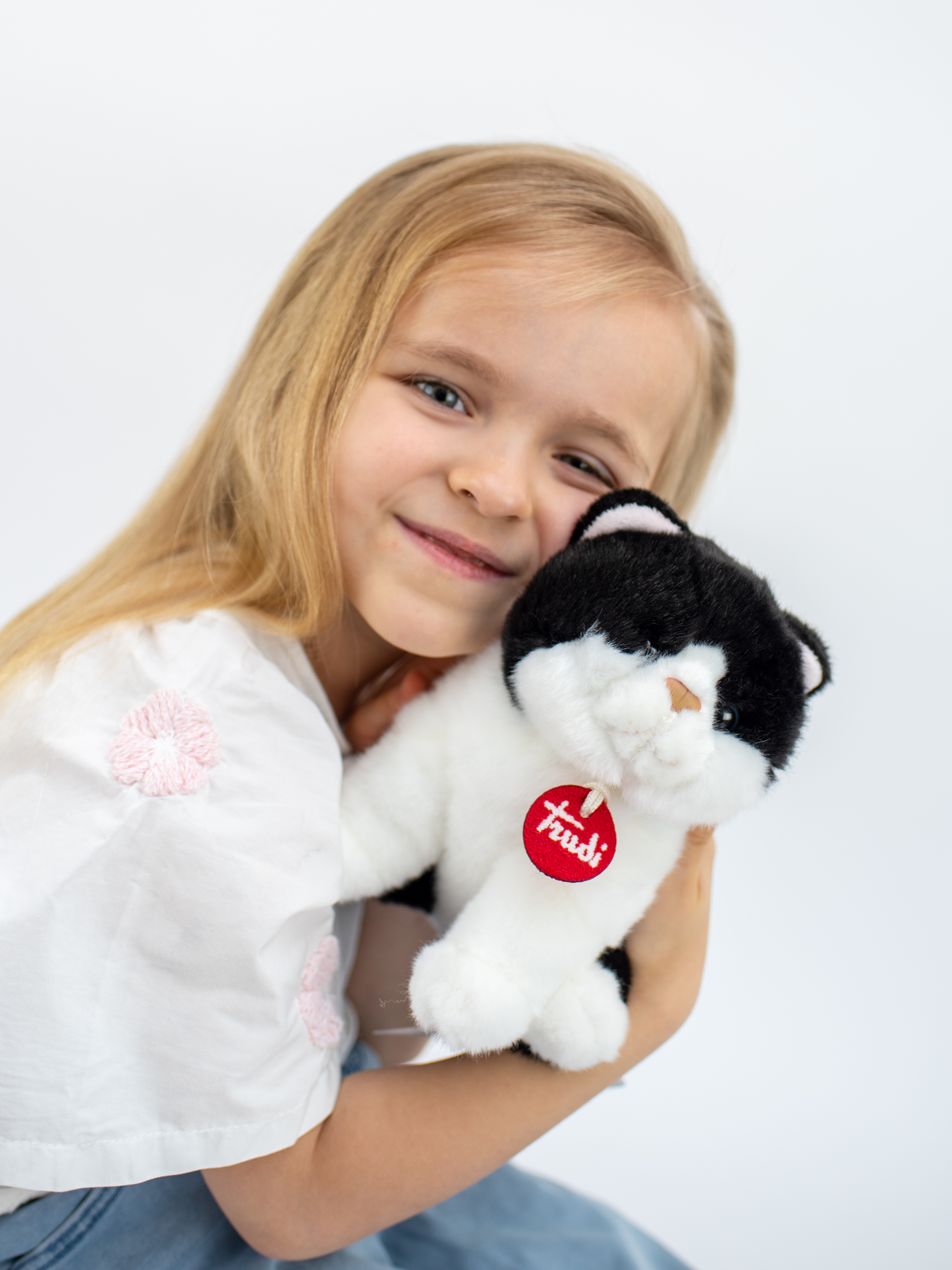 Мягкая игрушка Trudi Котёнок Брэд черно-белый - фото 3