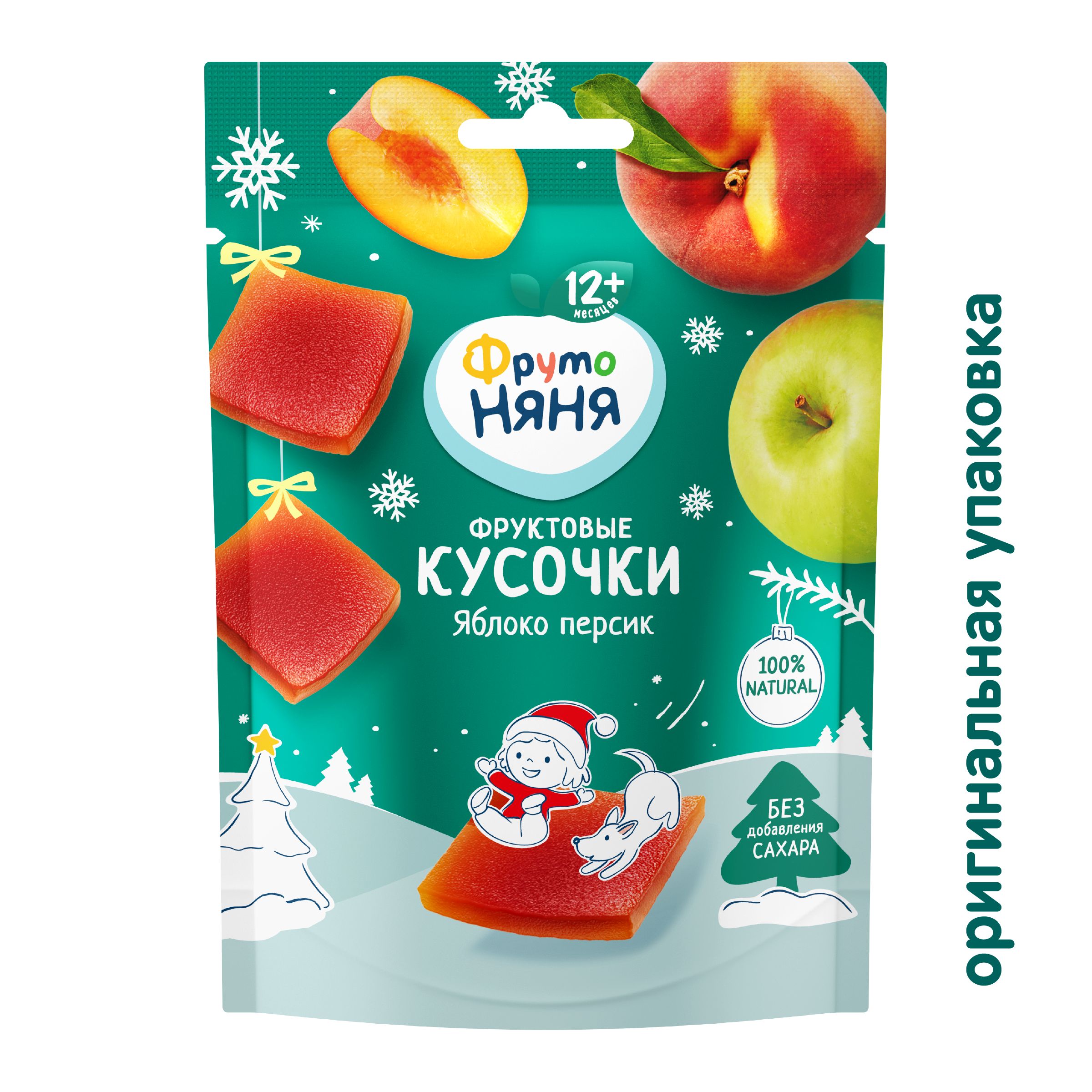 Фруктовые кусочки ФрутоНяня из яблок и персиков с 12 мес 53 г - фото 2