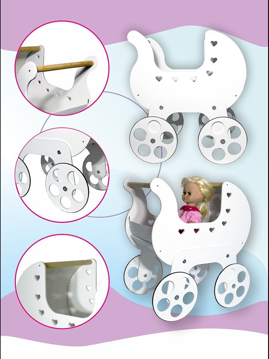 Коляска-люлька для кукол ViromToys Кк0001 - фото 5