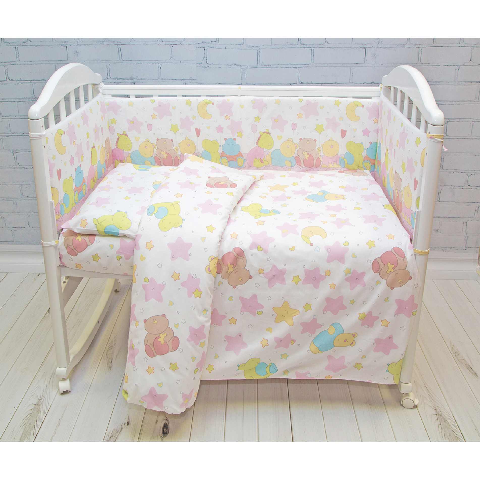 Борт в кроватку Baby Nice Розовый - фото 4