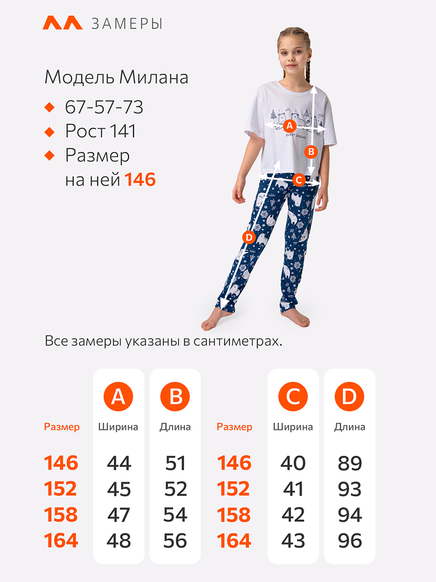 Пижама HappyFox HF6000DSPбелый.медведи.елки.на.чернильном - фото 7