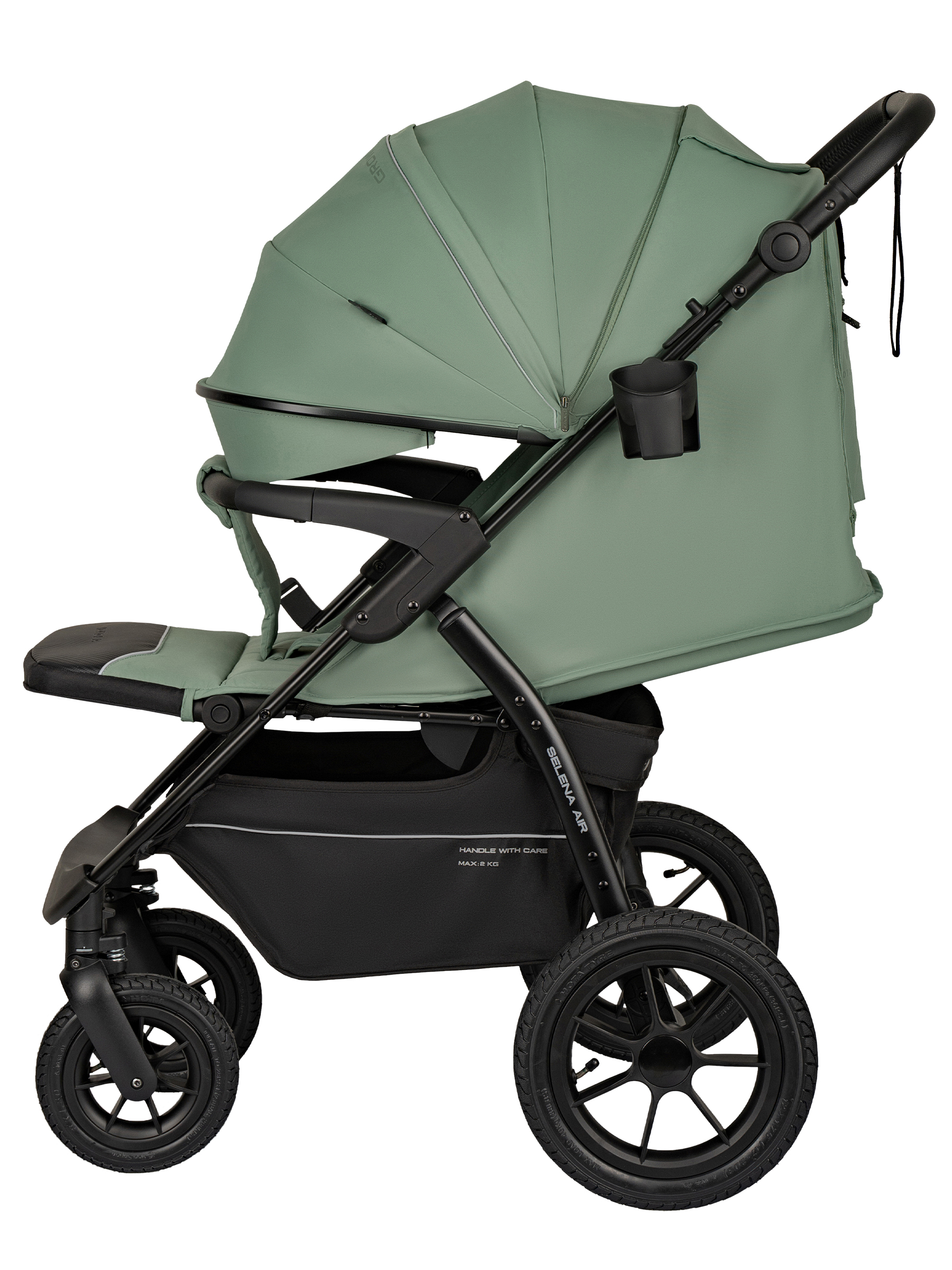 Коляска прогулочная JOVOLA SELENA Air 2025 с сумкой зеленый - фото 20