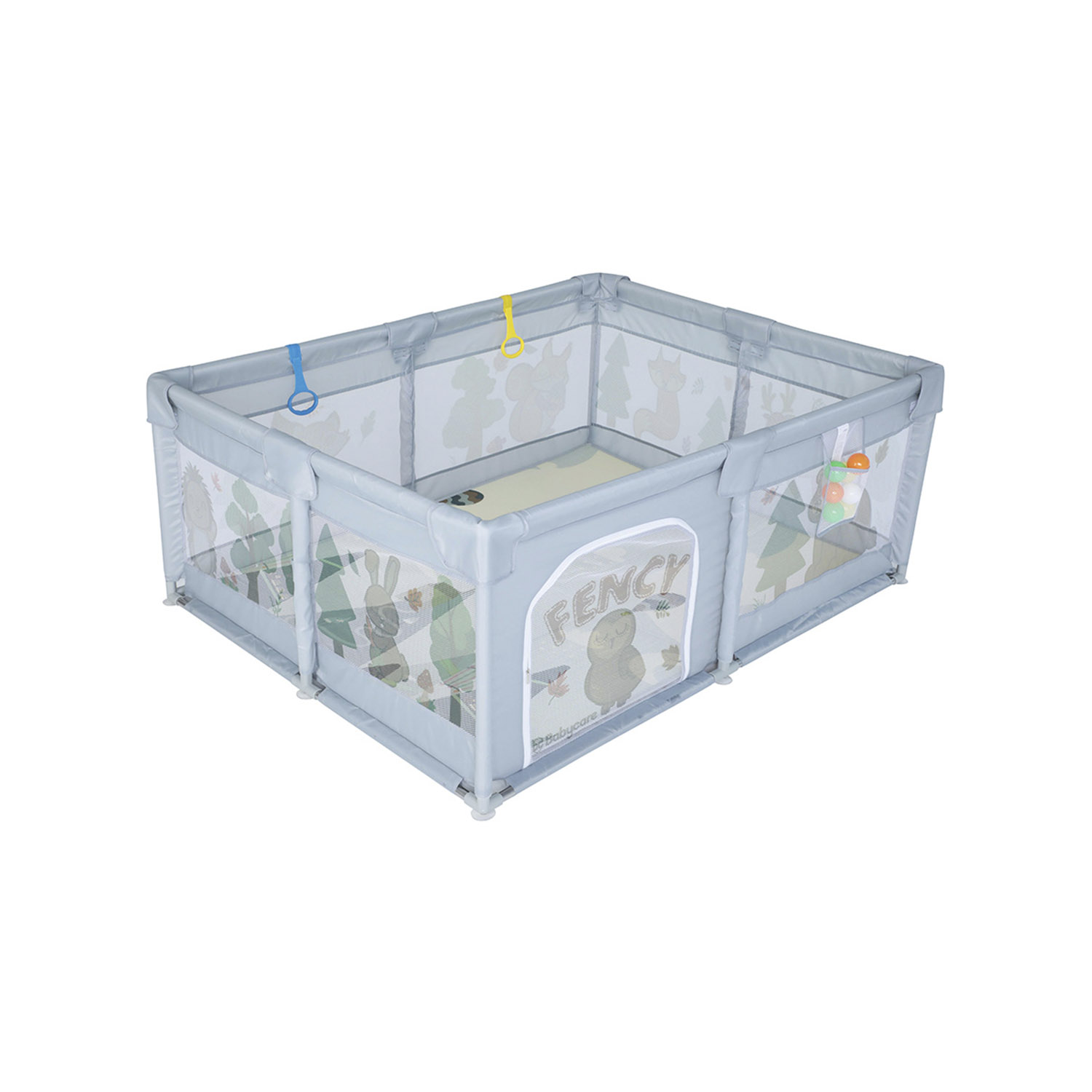 Манеж BabyCare Fancy 120х160 YP01 серый - фото 1