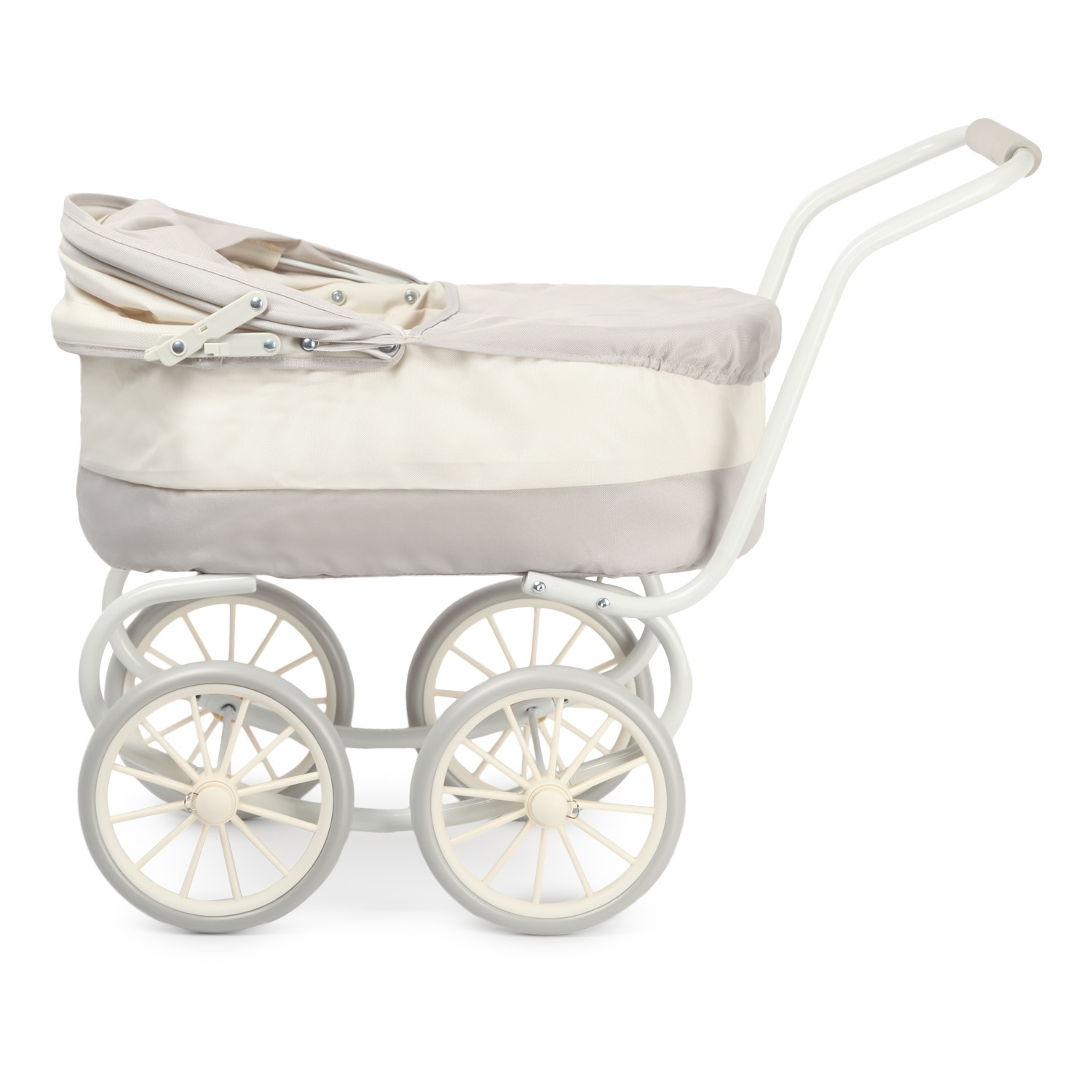 Коляска-люлька для кукол Demi Star 9678 beige/white - фото 6