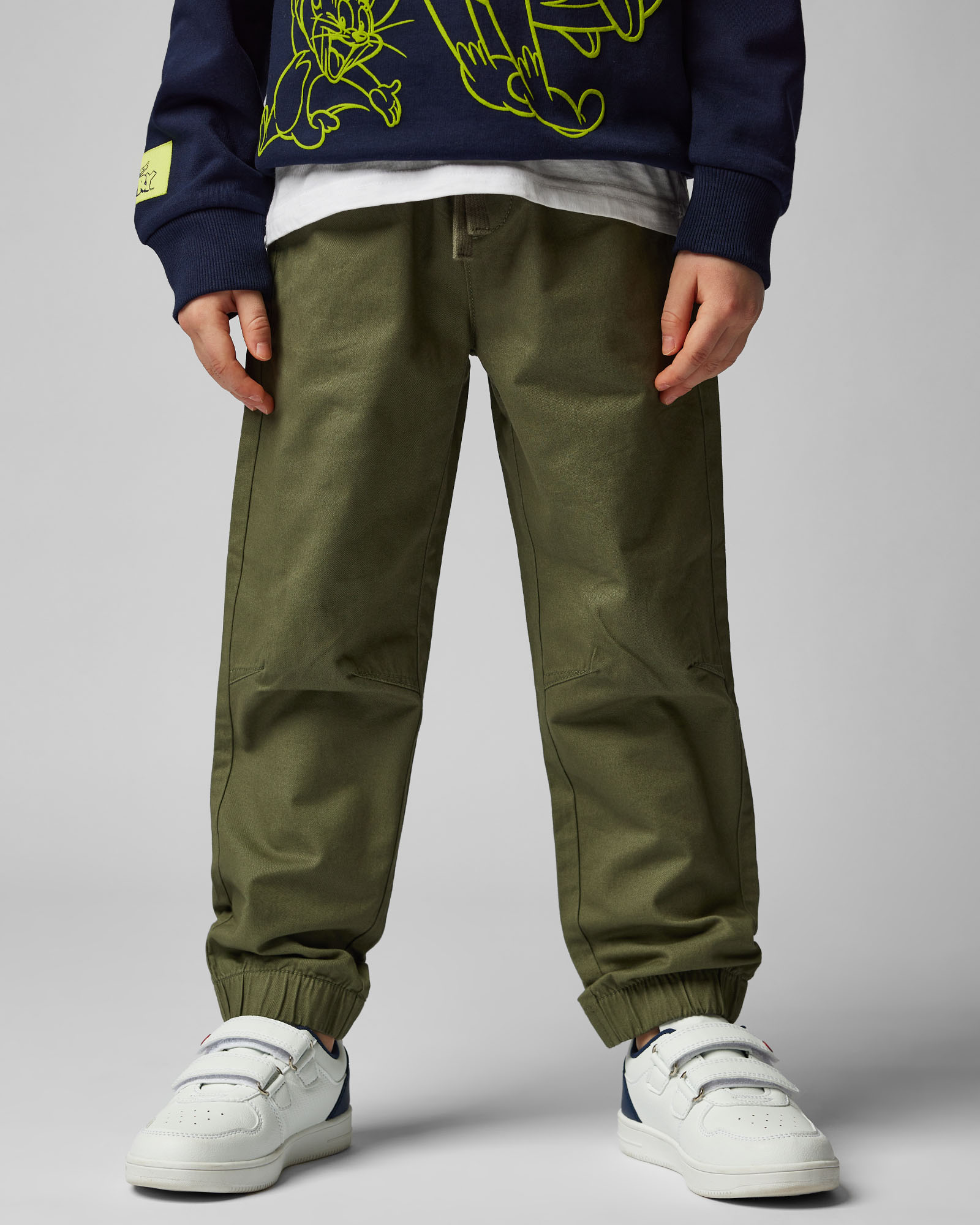 Изображение товара [Брюки-джоггеры] Futurino [для мальчика] Эластичный пояс, Хаки