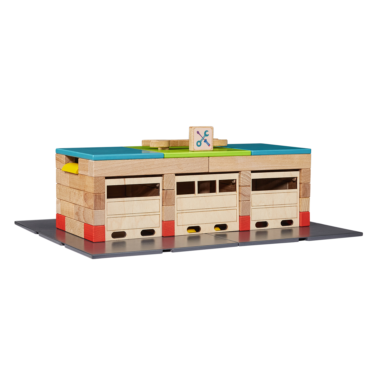 Конструктор WOOD BLOCKS Автосервис деревянный - фото 10