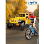 Внедорожник Bruder Jeep С велосипедистом и фигуркой
