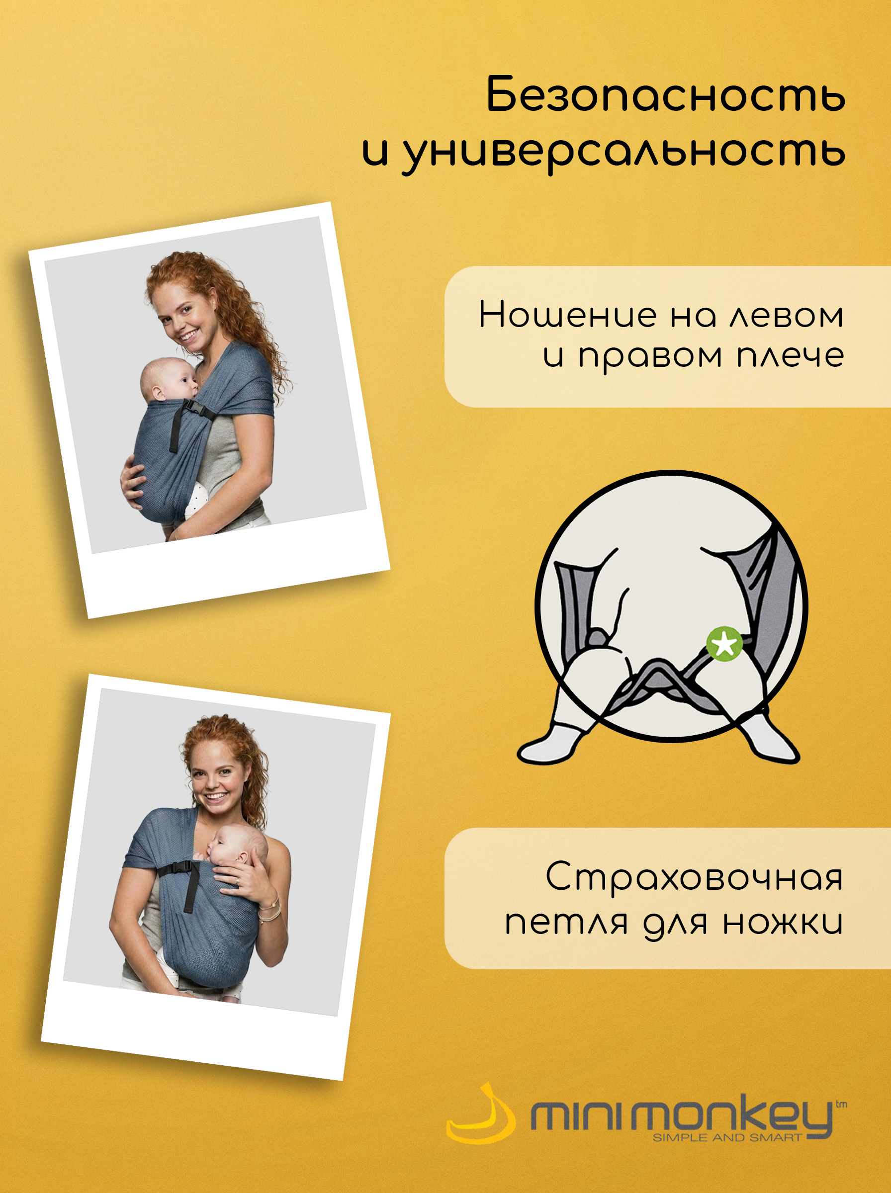 Слинг MiniMonkey Синий - фото 5