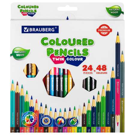 Карандаши цветные Brauberg 24 шт.
