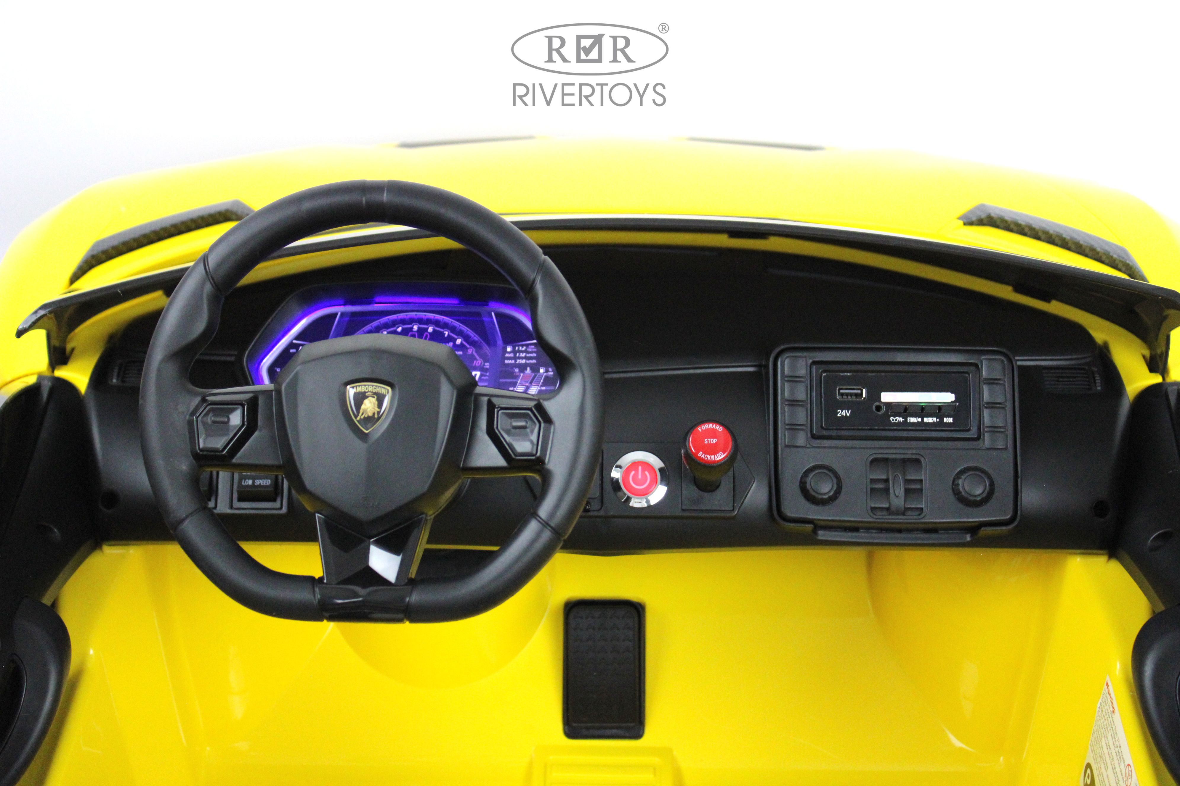 Электромобиль RIVERTOYS A111MP-YELLOW С пультом ДУ - фото 9