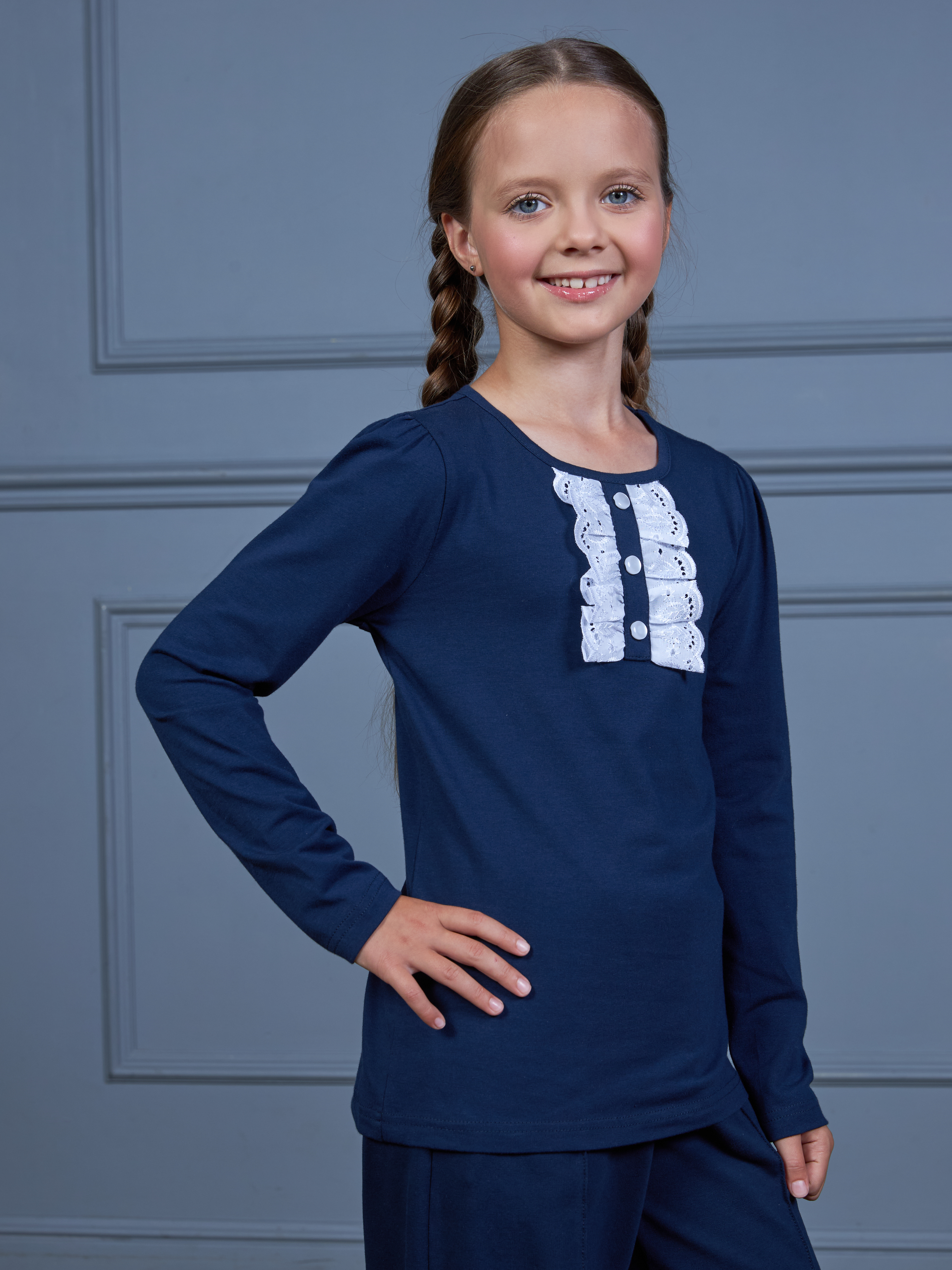 Лонгслив ME WE JG225-J111-910_Синий - фото 6