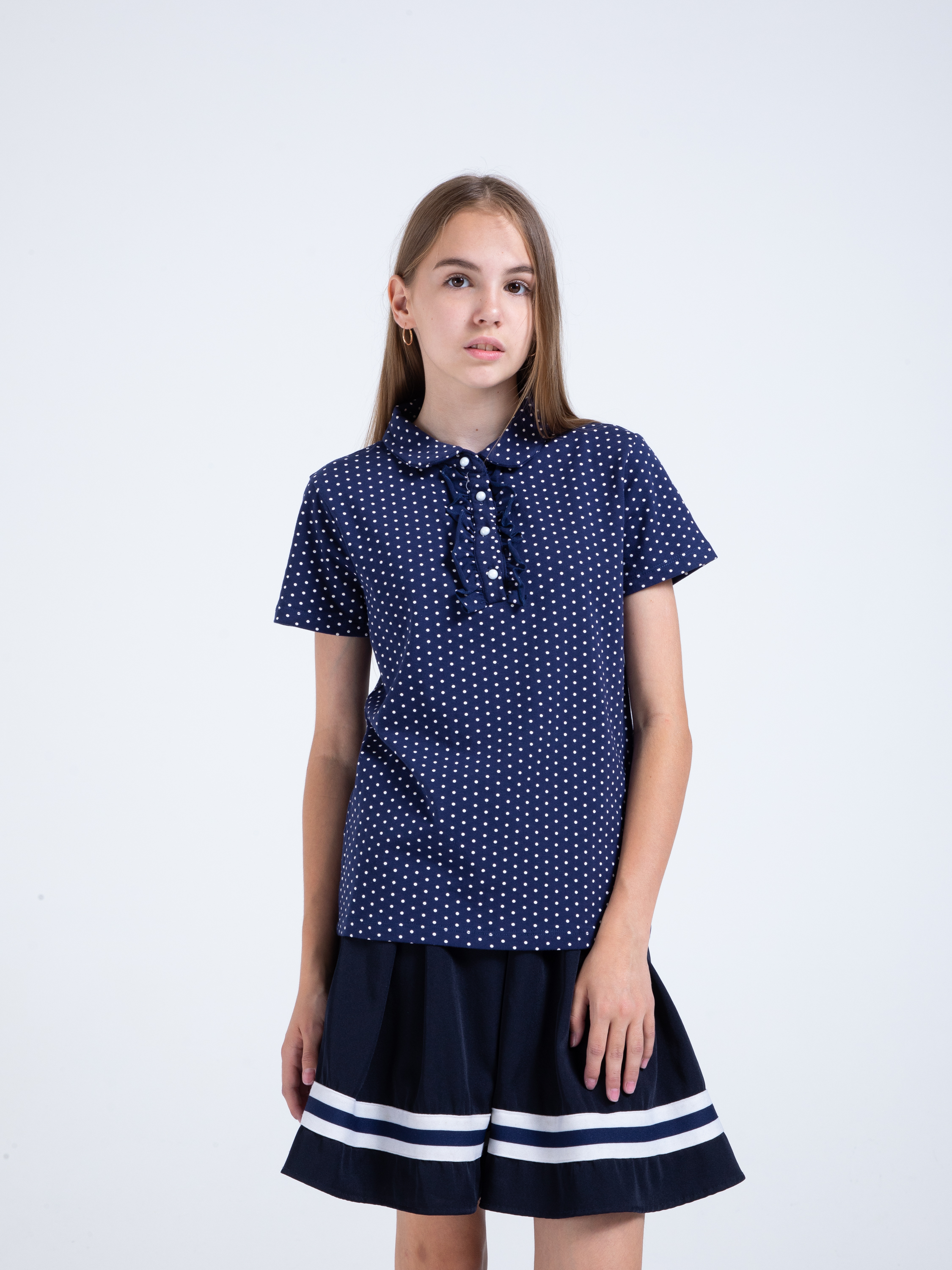 Блузка STELLA MODA 29407_темно-синий - фото 1
