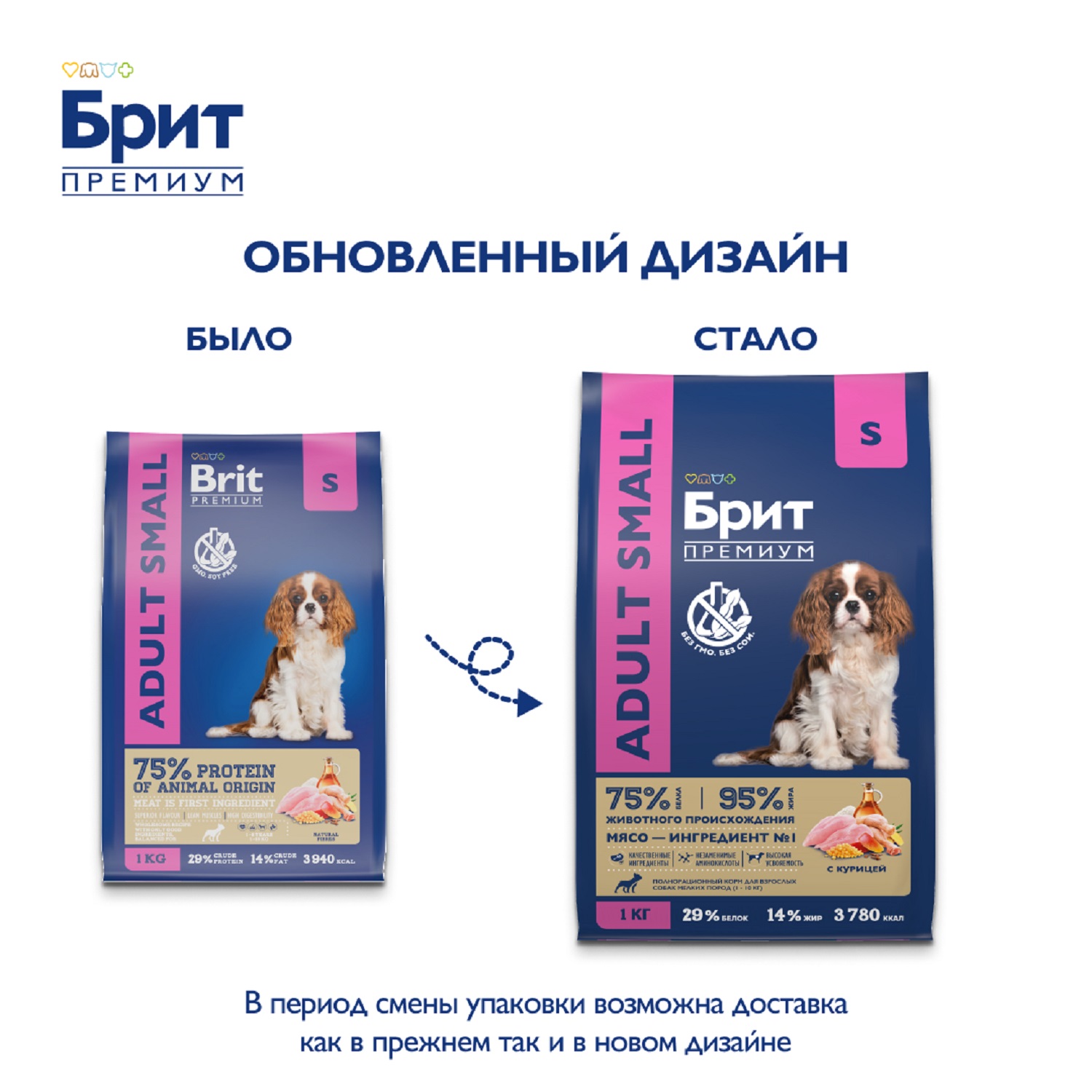 Корм для собак Brit 1кг Premium Dog Adult Small для мелких пород с курицей - фото 2