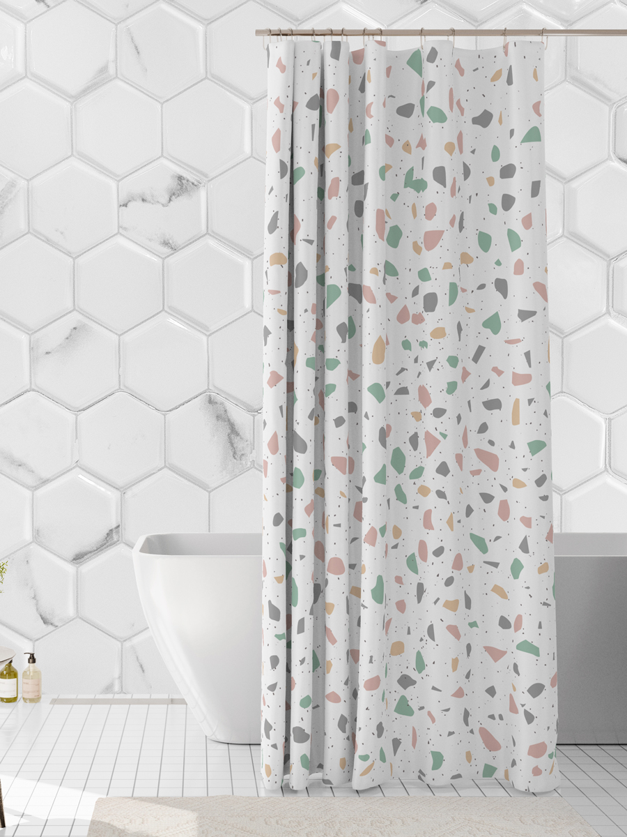Шторы для ванны Delphinium Кэнди полиэстер 180х180 см - фото 1