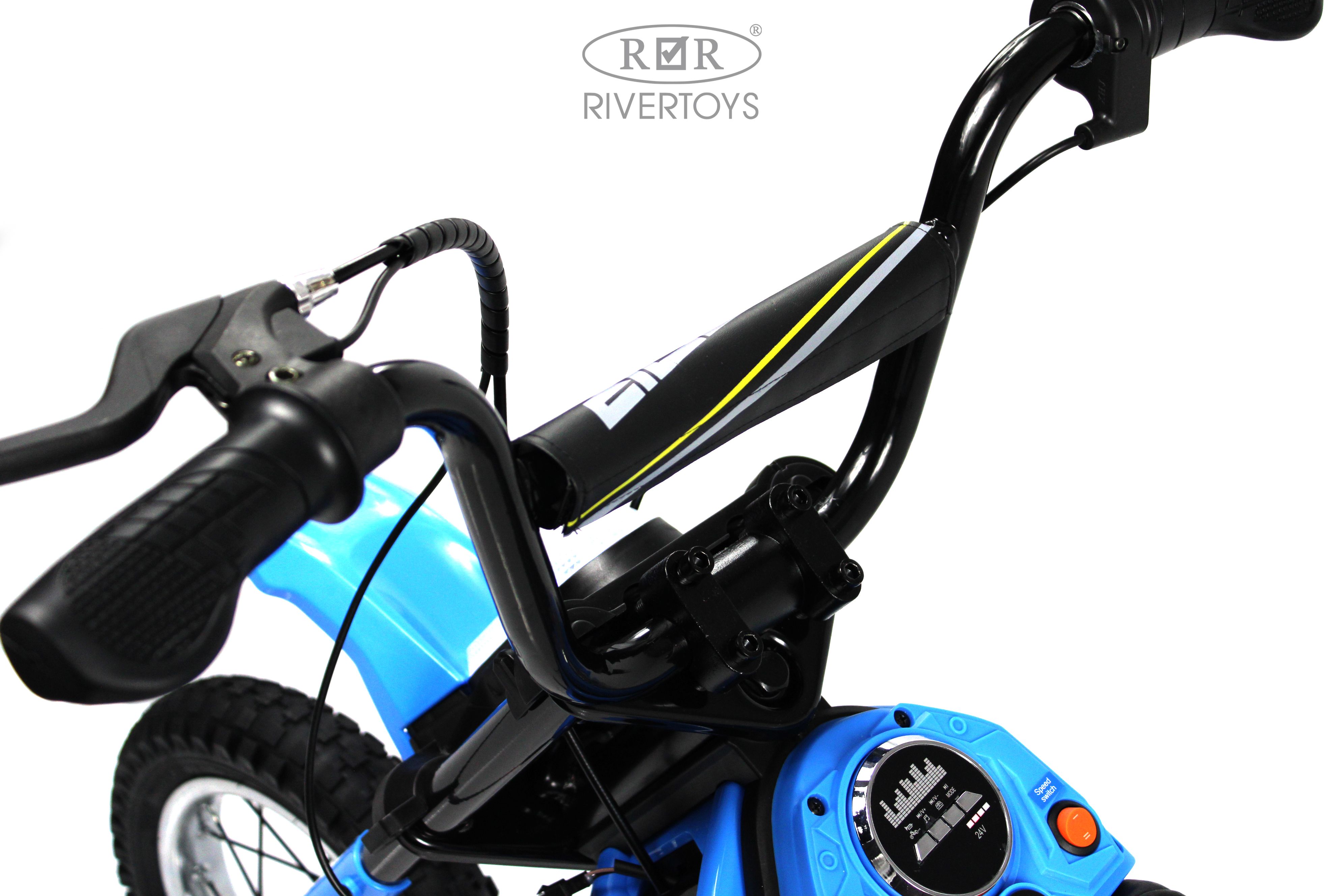 Электромотоцикл RIVERTOYS A005AA-MOTO-BLUE - фото 10