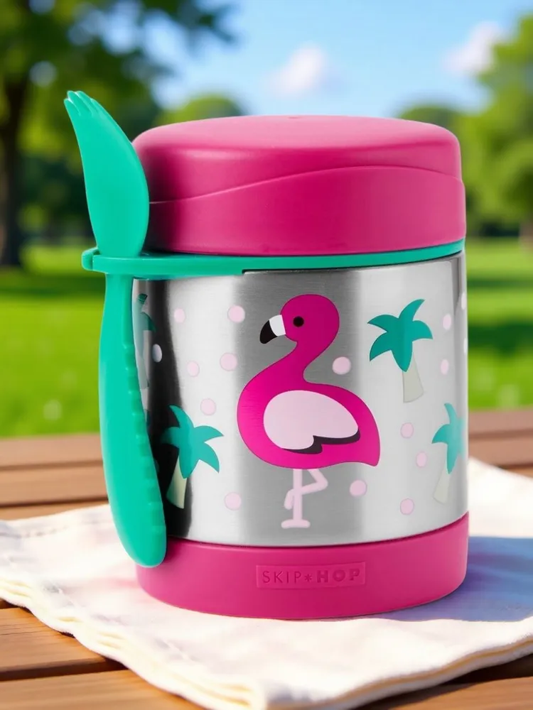 Термос Skip Hop со столовым прибором Фламинго Франни - фото 1