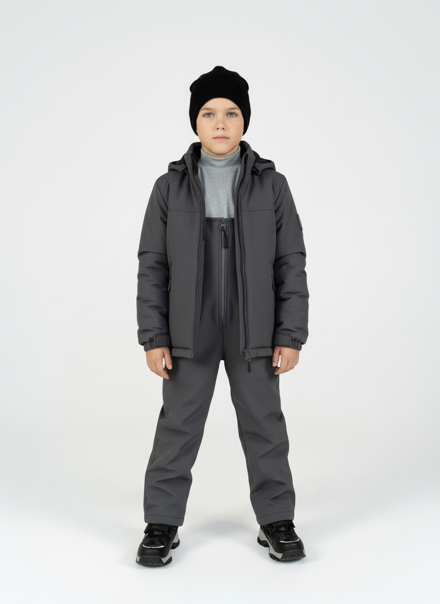 Полукомбинезон Arctic kids 60-021 серый - фото 1