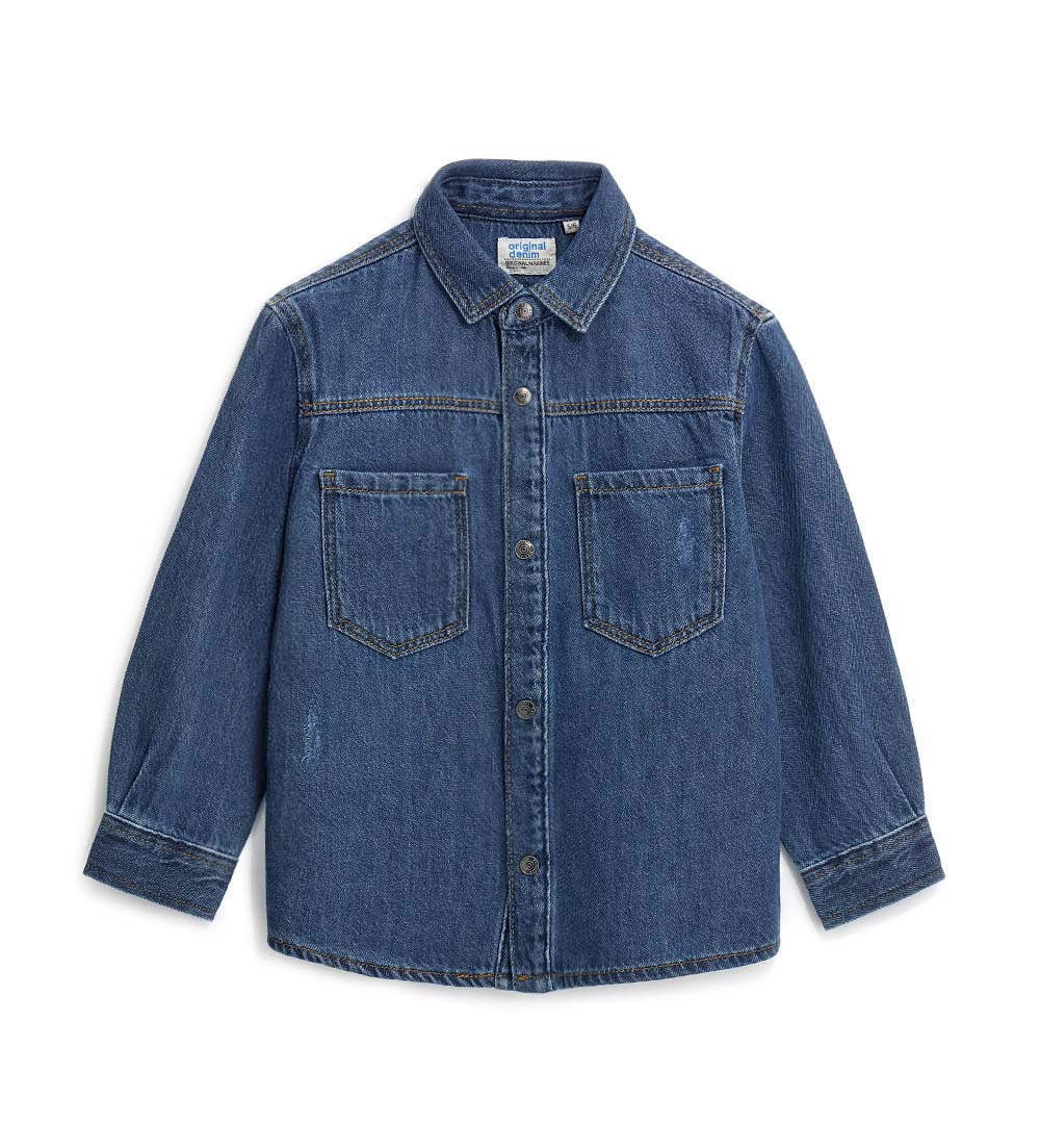 Рубашка джинсовая ORIGINAL MARINES DFP2056CM_DENIMBLUMEDIUM - фото 1