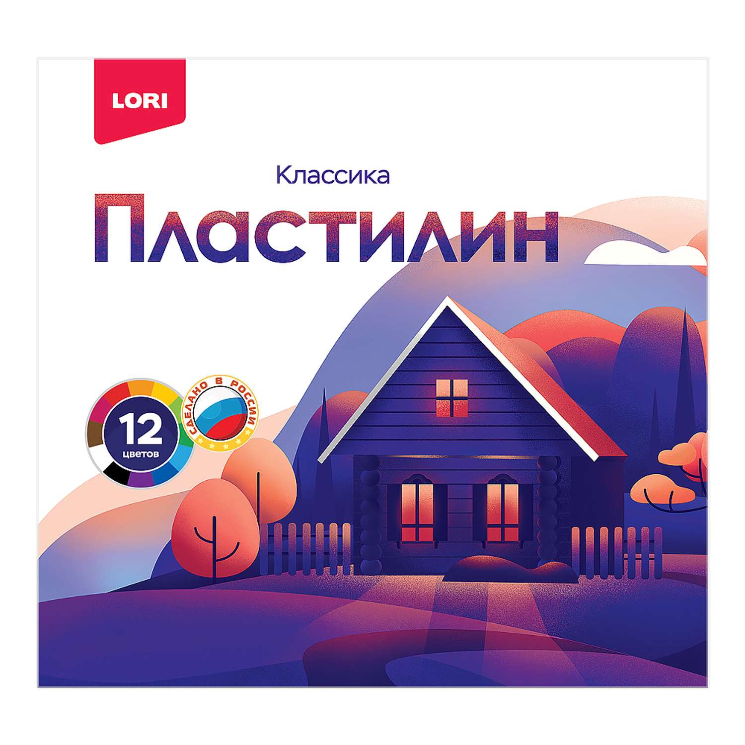 Пластилин LORI(колорит) Классика 12 цв. - фото 1