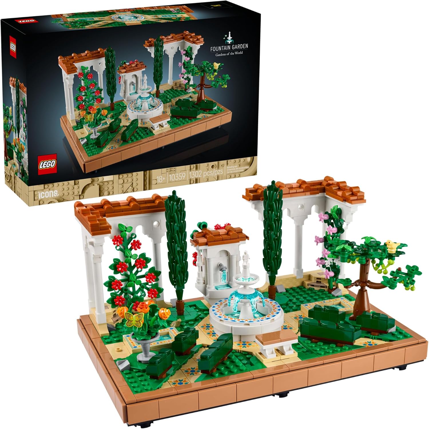 Конструктор LEGO Icons Сад с фонтанами - фото 1