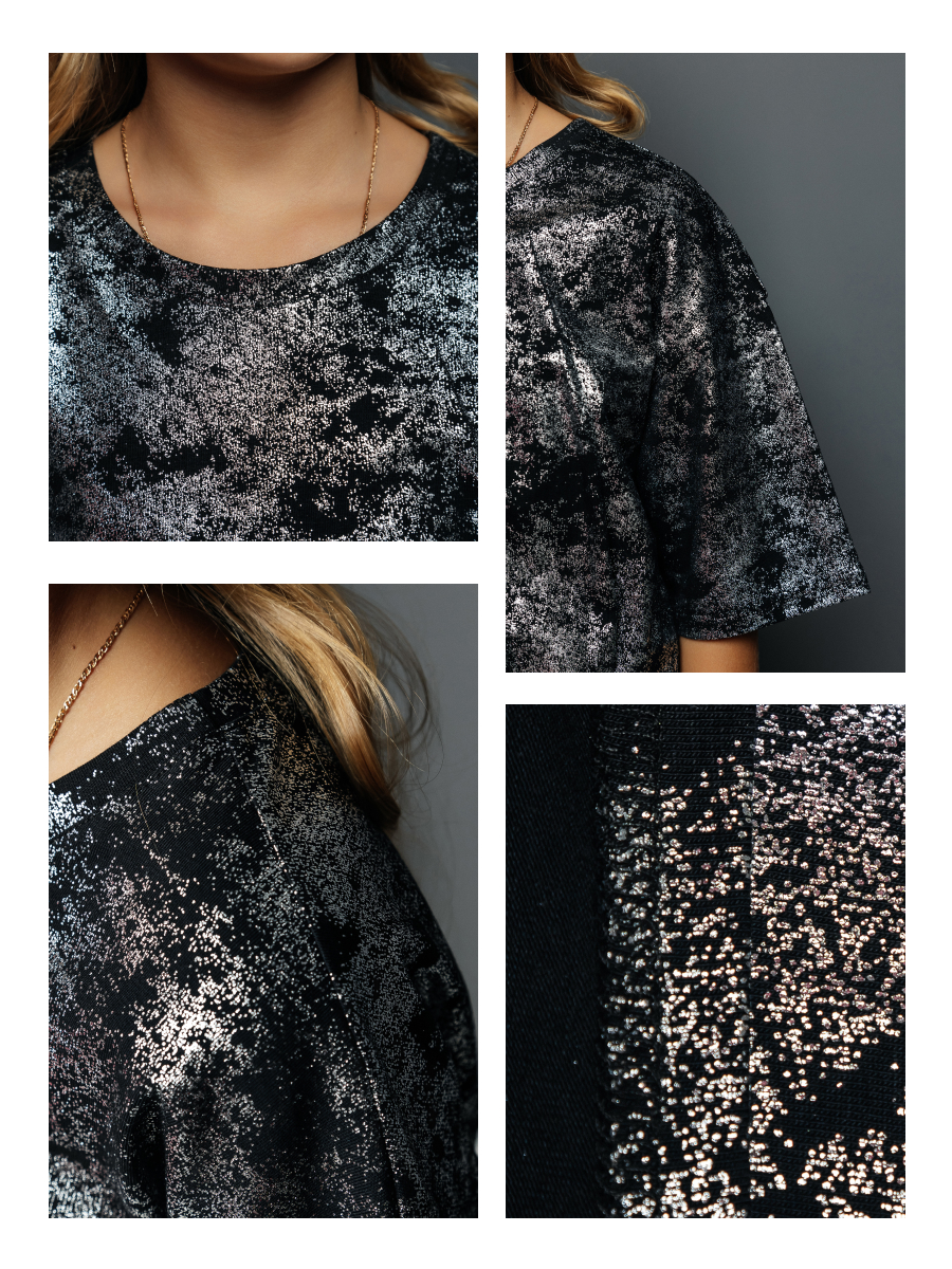 Футболка Селтекс Ю_ФК 66 черный/серебро - фото 2