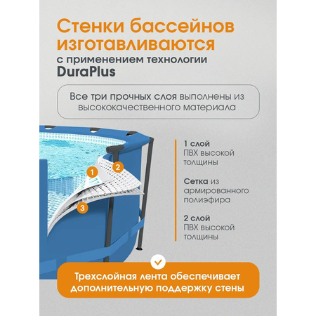 Бассейн Bestway Каркасный с картриджным фильтром / 305х100см