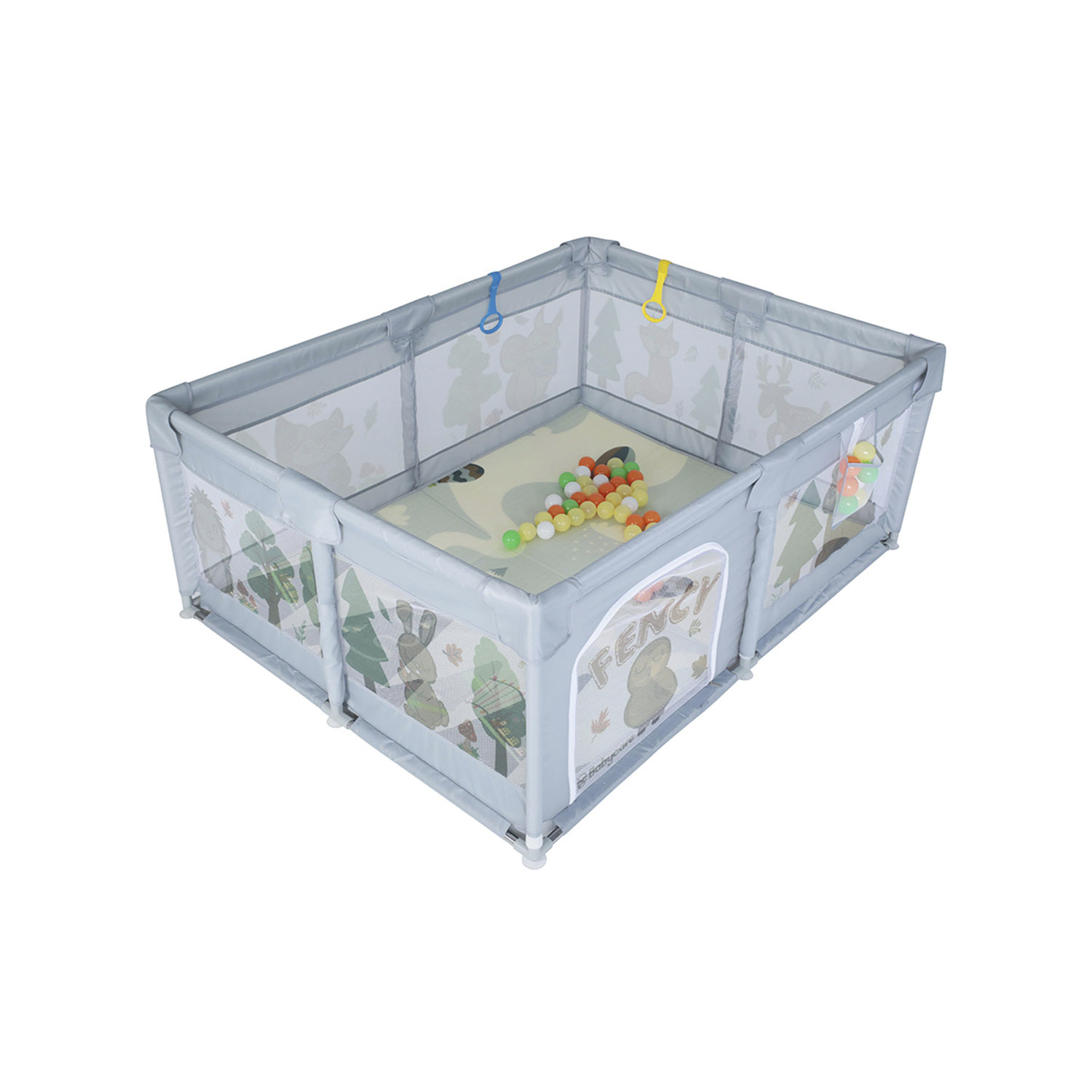 Манеж BabyCare Fancy 120х160 YP01 серый - фото 2