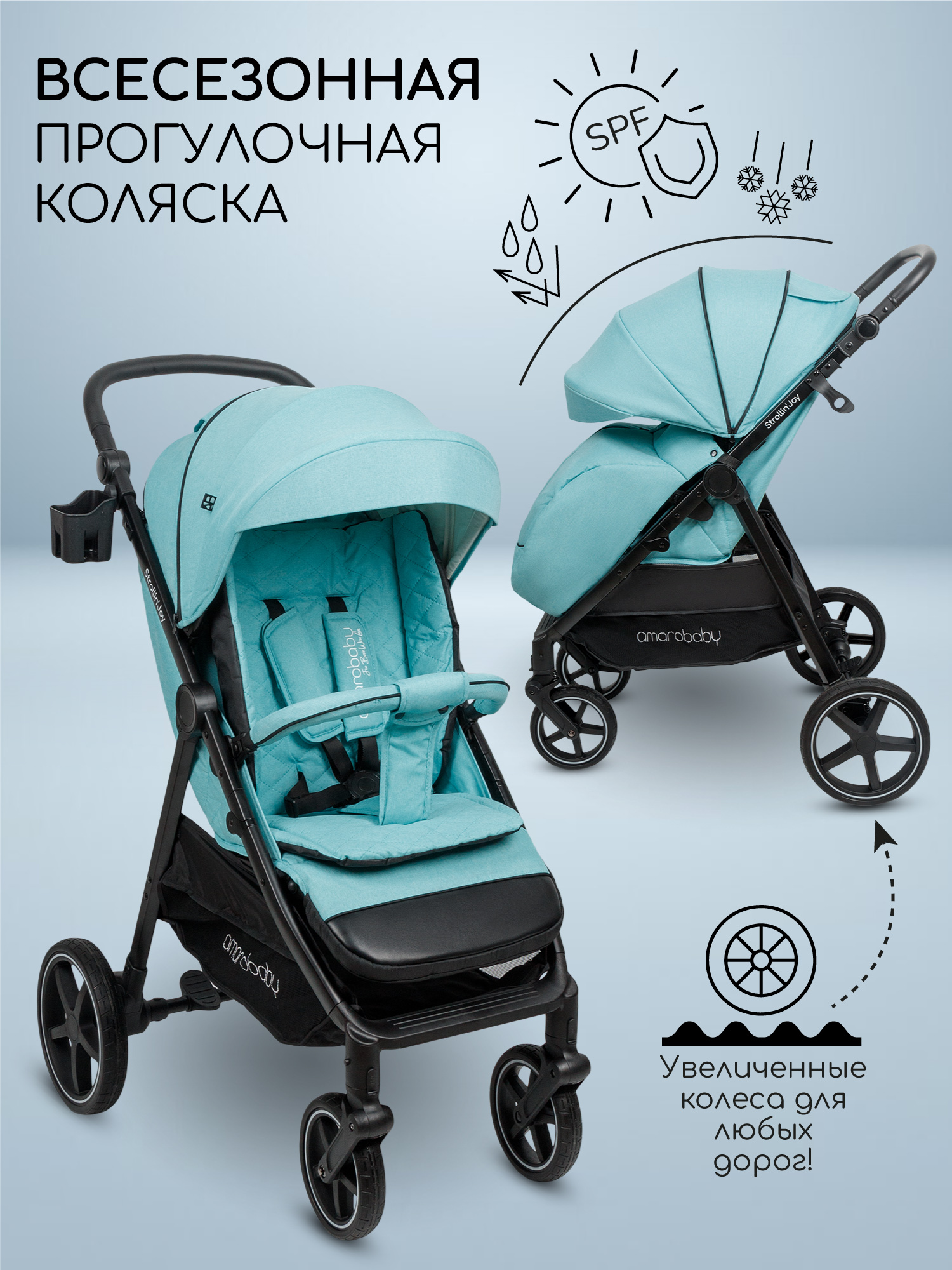 Коляска прогулочная Amarobaby StrollinJoy - фото 1