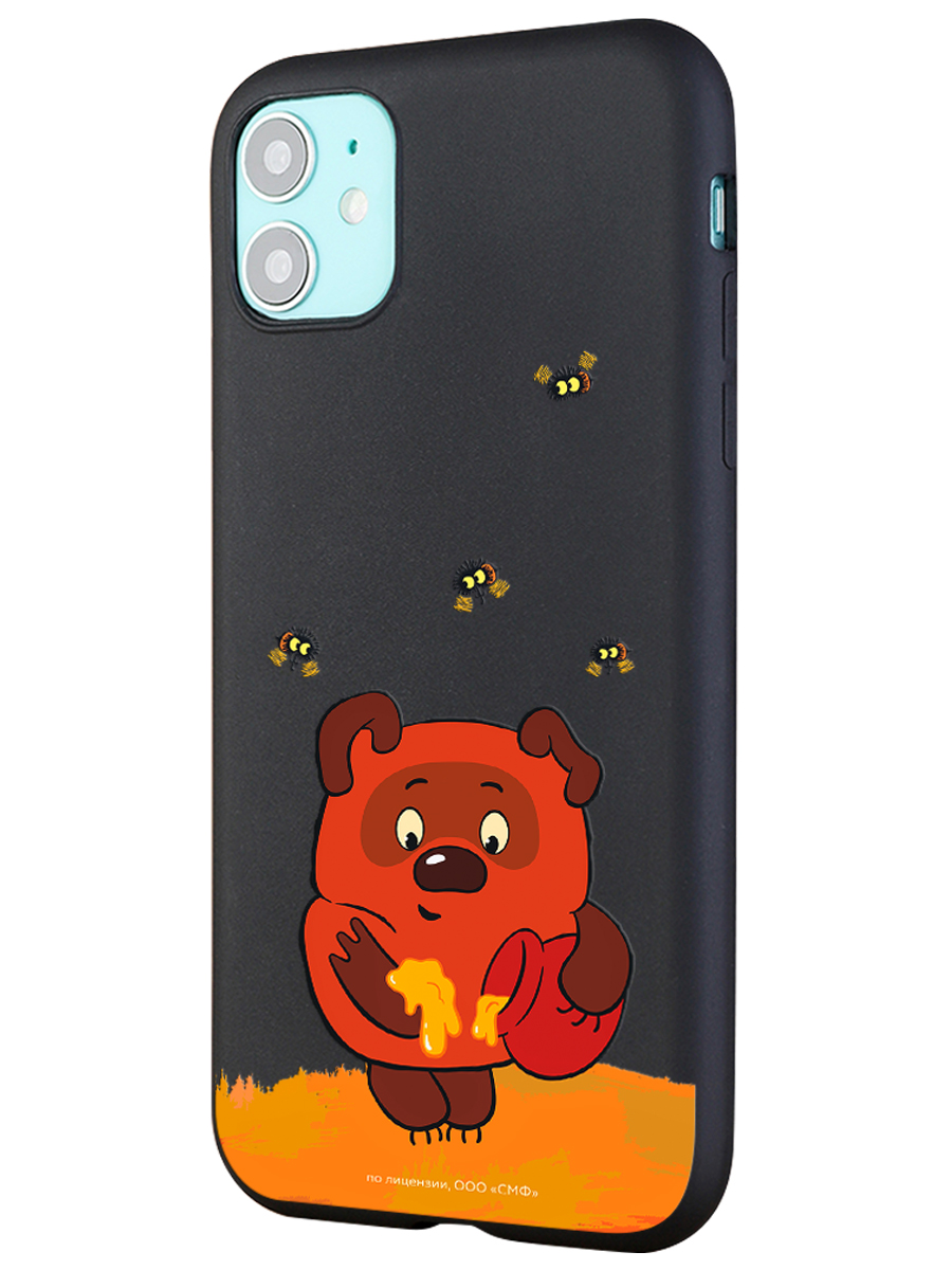 Силиконовый чехол Mcover для смартфона Apple iPhone 11 Союзмультфильм Медвежонок и мед - фото 1