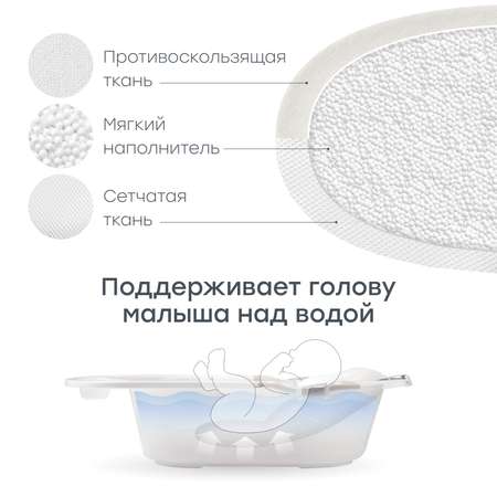 Гамак для купания Happy Baby с уточками белый