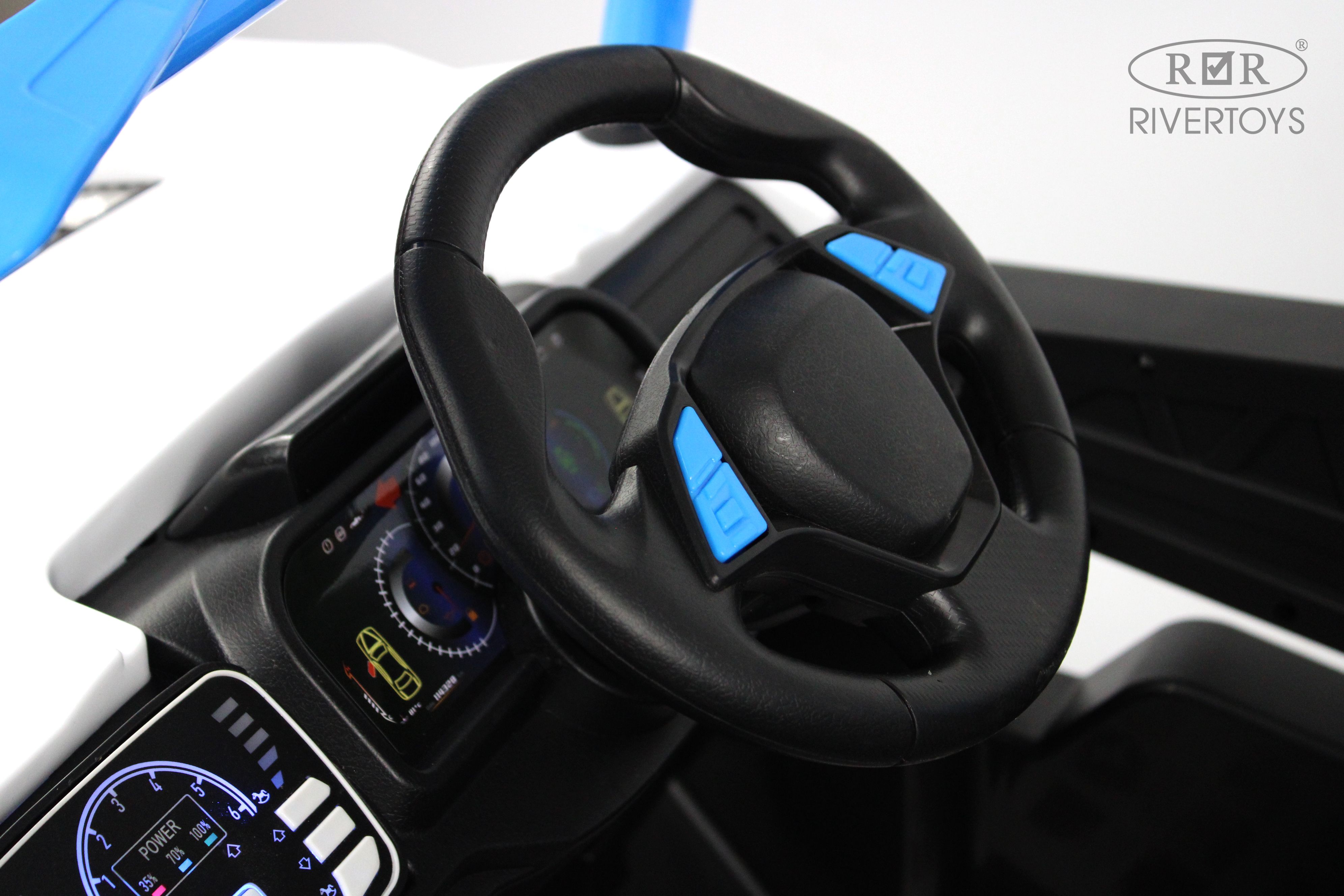 Электромобиль RIVERTOYS F888FF-BLUE С пультом ДУ - фото 9