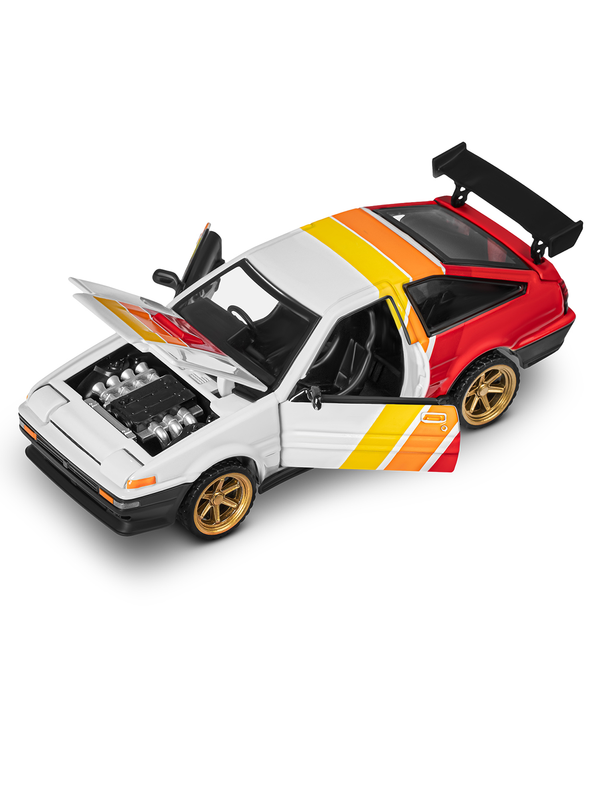 Автомобиль АВТОпанорама Toyota Sprinter Trueno Сборная модель 1:37 JB1251894 - фото 19