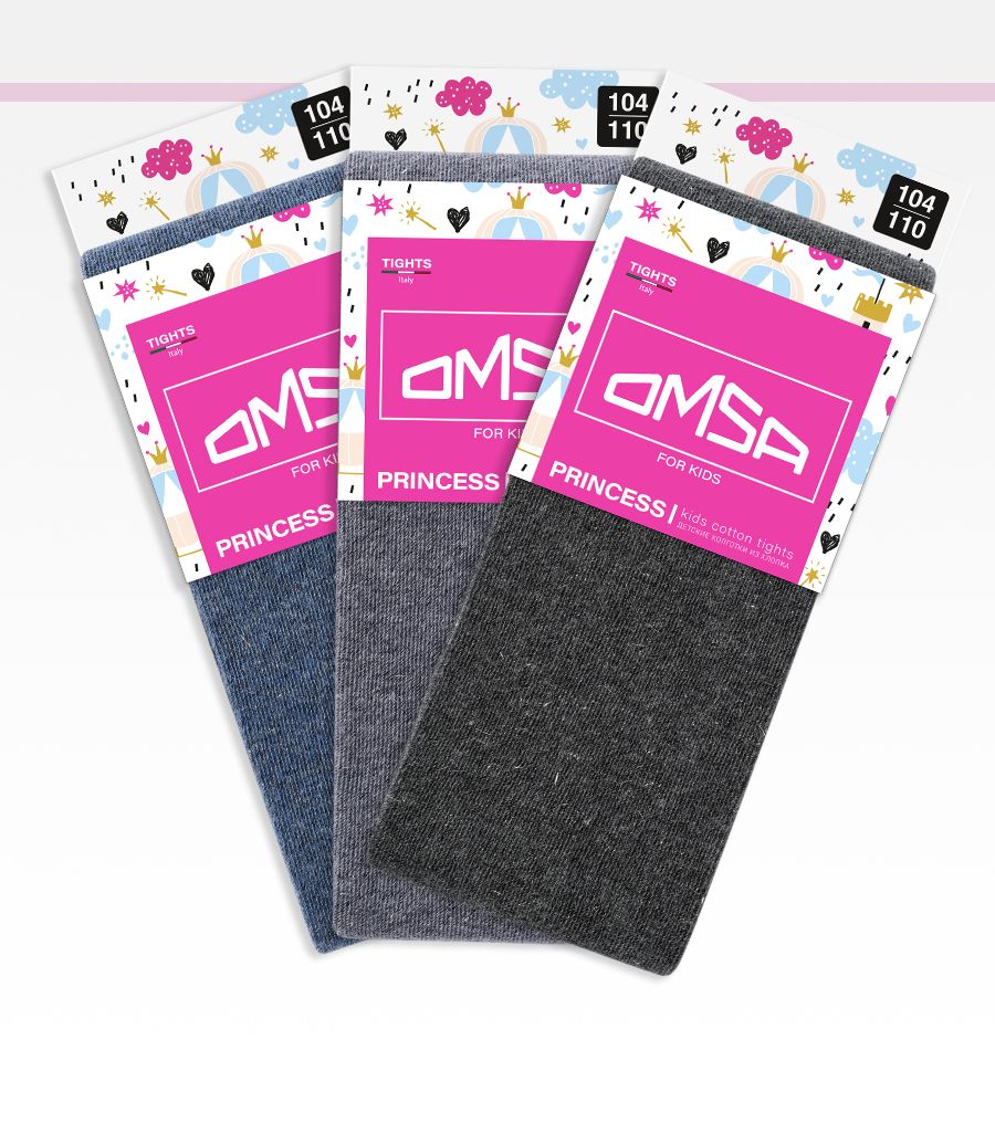 Колготки 3 пары Omsa Collant 12L01 GrigioMelange/BluMelange/GrigScuroMelang.кмп.3 - фото 1