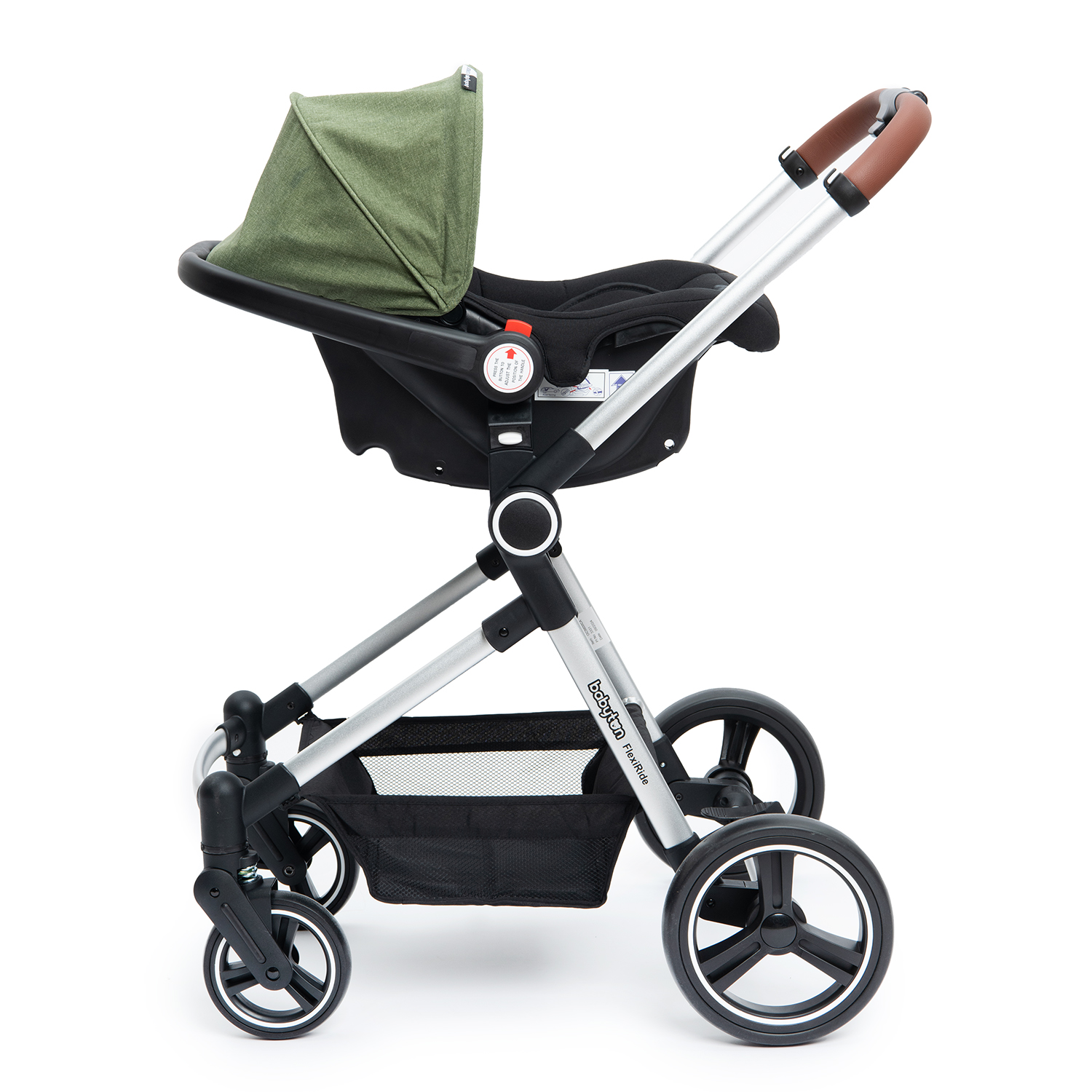 Коляска 3в1 Babyton Flexi Ride Black-Green - фото 30