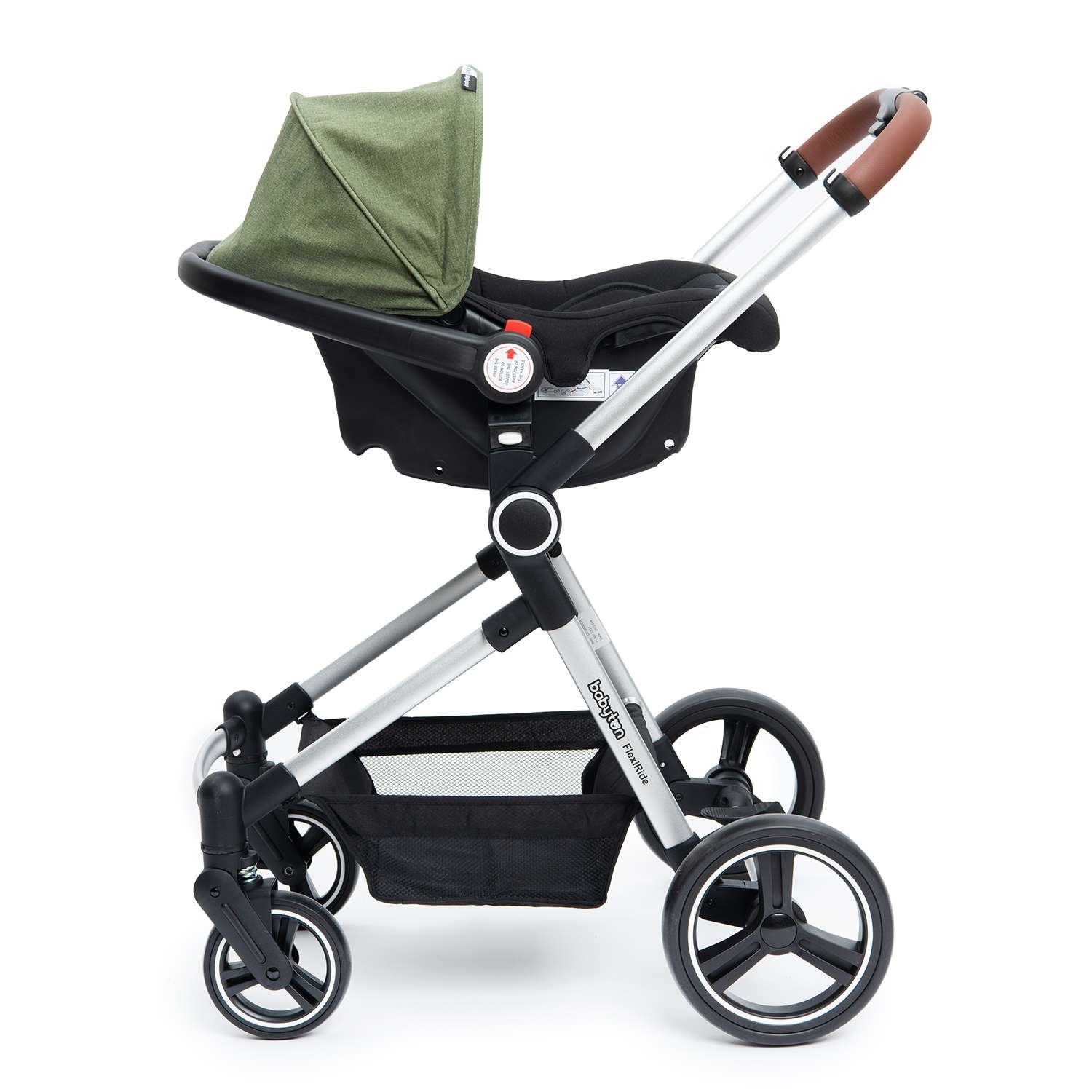 Коляска 3в1 Babyton Flexi Ride Black-Green зеленый - фото 31