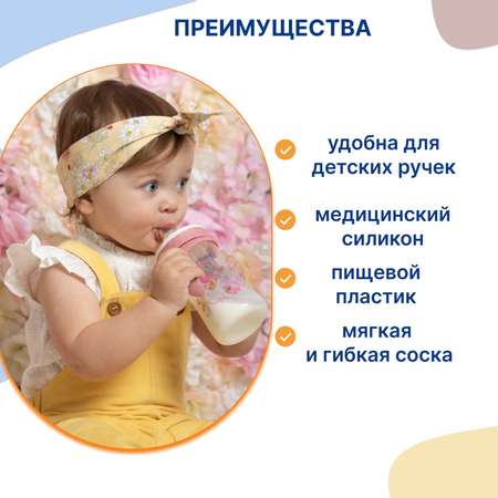 Бутылочка Uviton Classic+ 250 мл в ассортименте