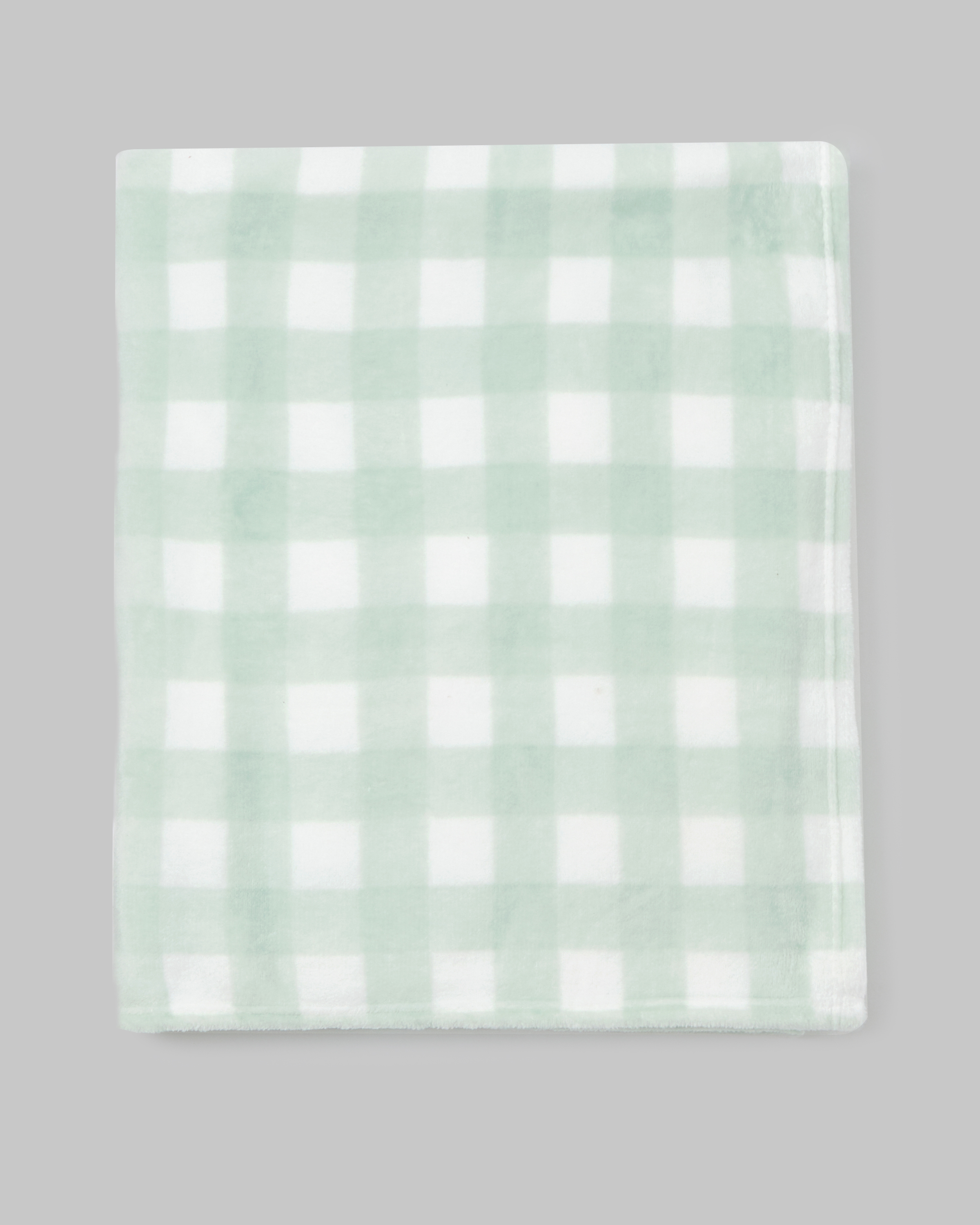 Флисовый плед FUTURINO Home зелёная клетка S26FH5-WS504bd-5400 - фото 3