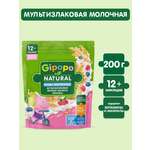 Каша Gipopo молочная мультизлаковая яблоко малина черника 200г 12 месяцев