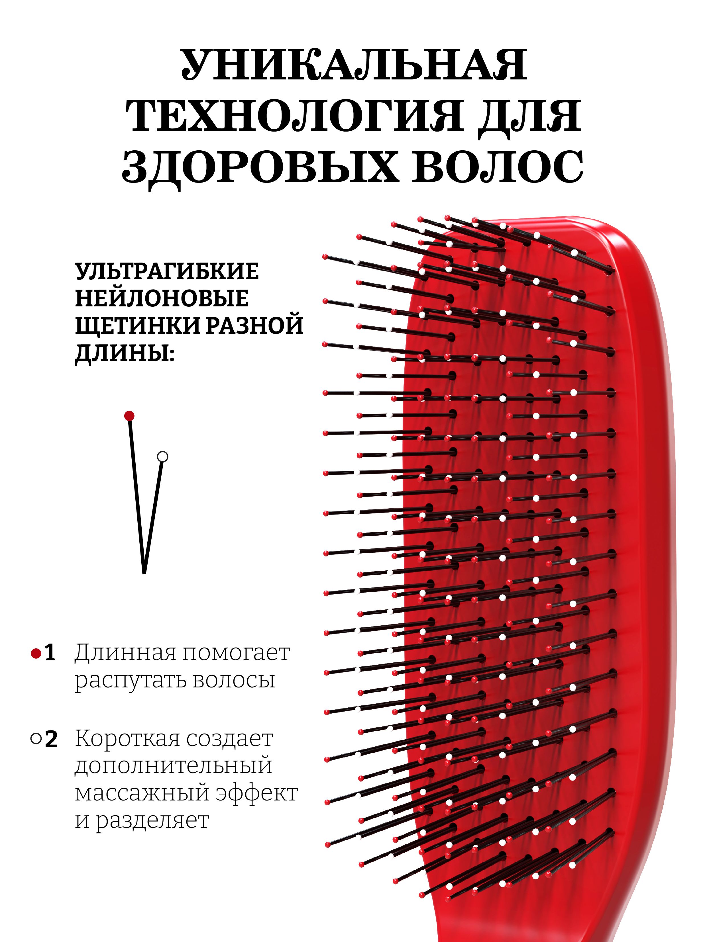 Массажная расческа I LOVE MY HAIR - фото 3