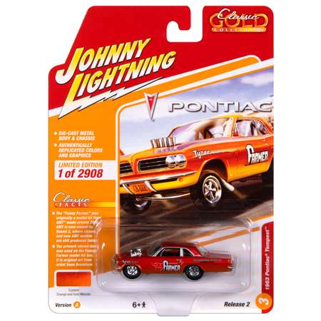 Автомобиль Johnny Lightning 1963 Pontiac Tempest 1:64 красный