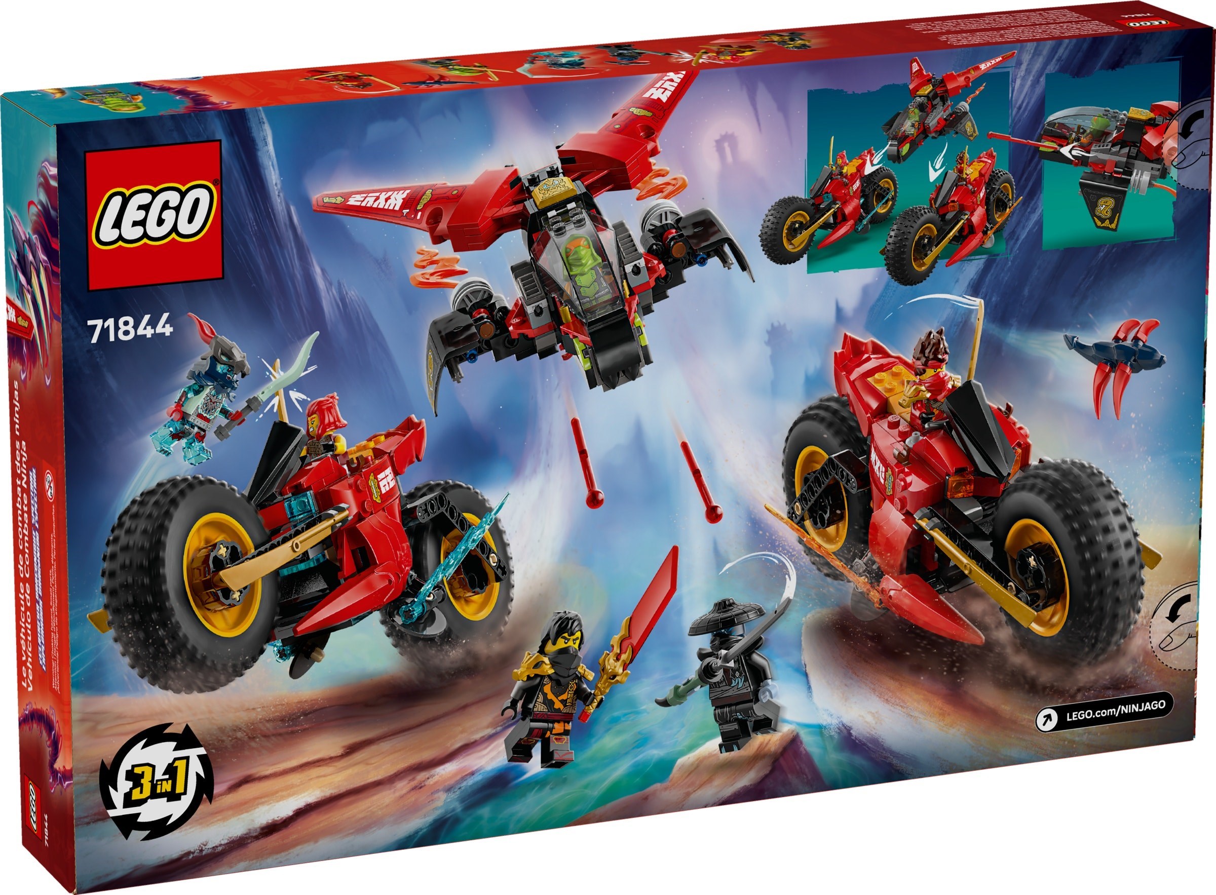 Изображение товара Конструктор LEGO NINJAGO 71844 Боевая Машина Ниндзя с минифигурками Изображение товара Конструктор LEGO NINJAGO 71844 Боевая Машина Ниндзя с минифигурками