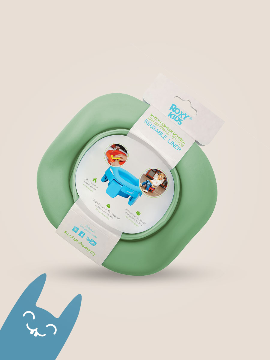 Вкладка многоразовая ROXY-KIDS Универсальная для дорожных горшков цвет оливковый - фото 9