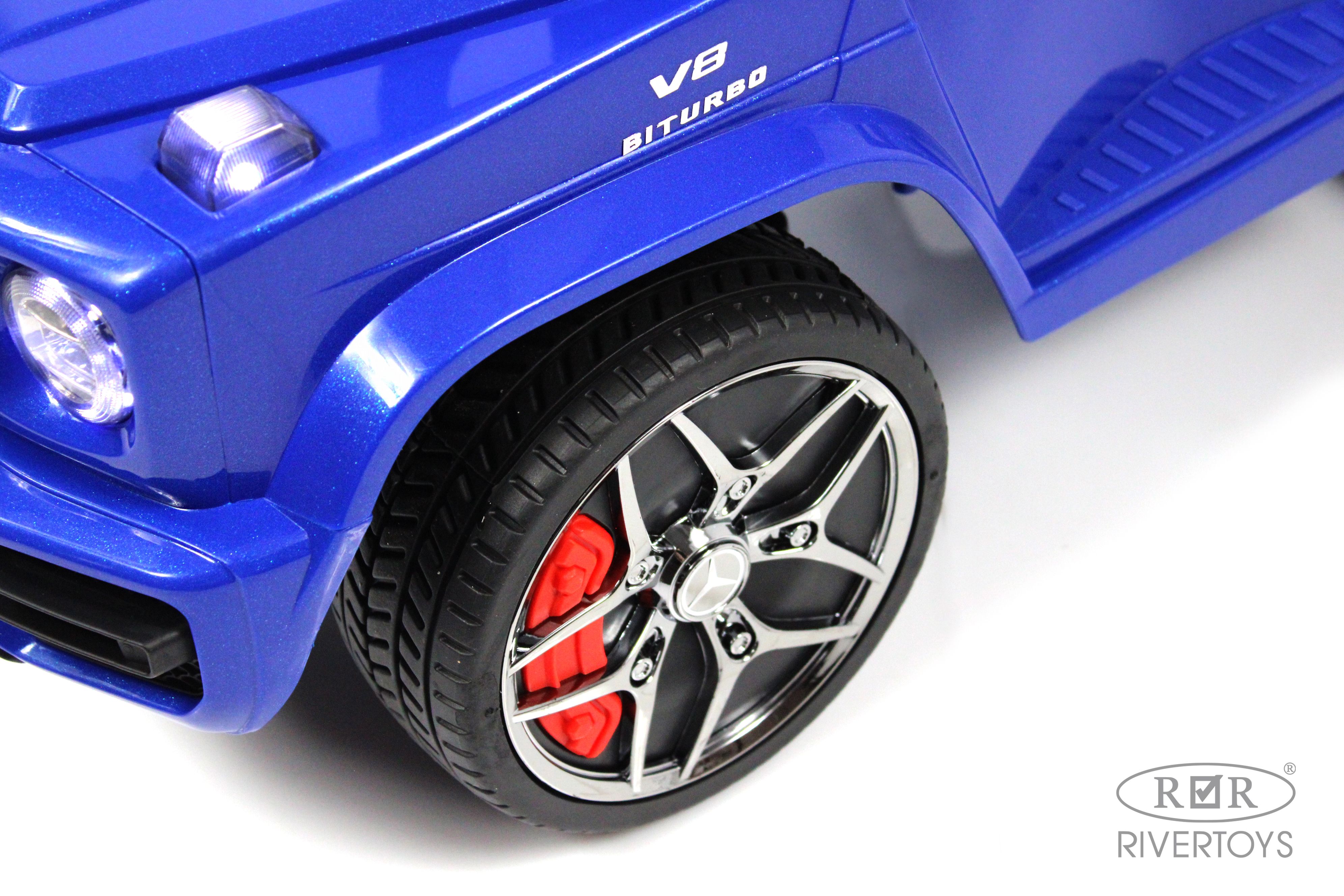Каталка RIVERTOYS Mercedes-Benz G63 Blue Diamond синий - фото 10