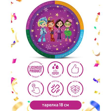 Бумажная тарелка PRIORITY для праздника Сказочный Патруль 12 шт