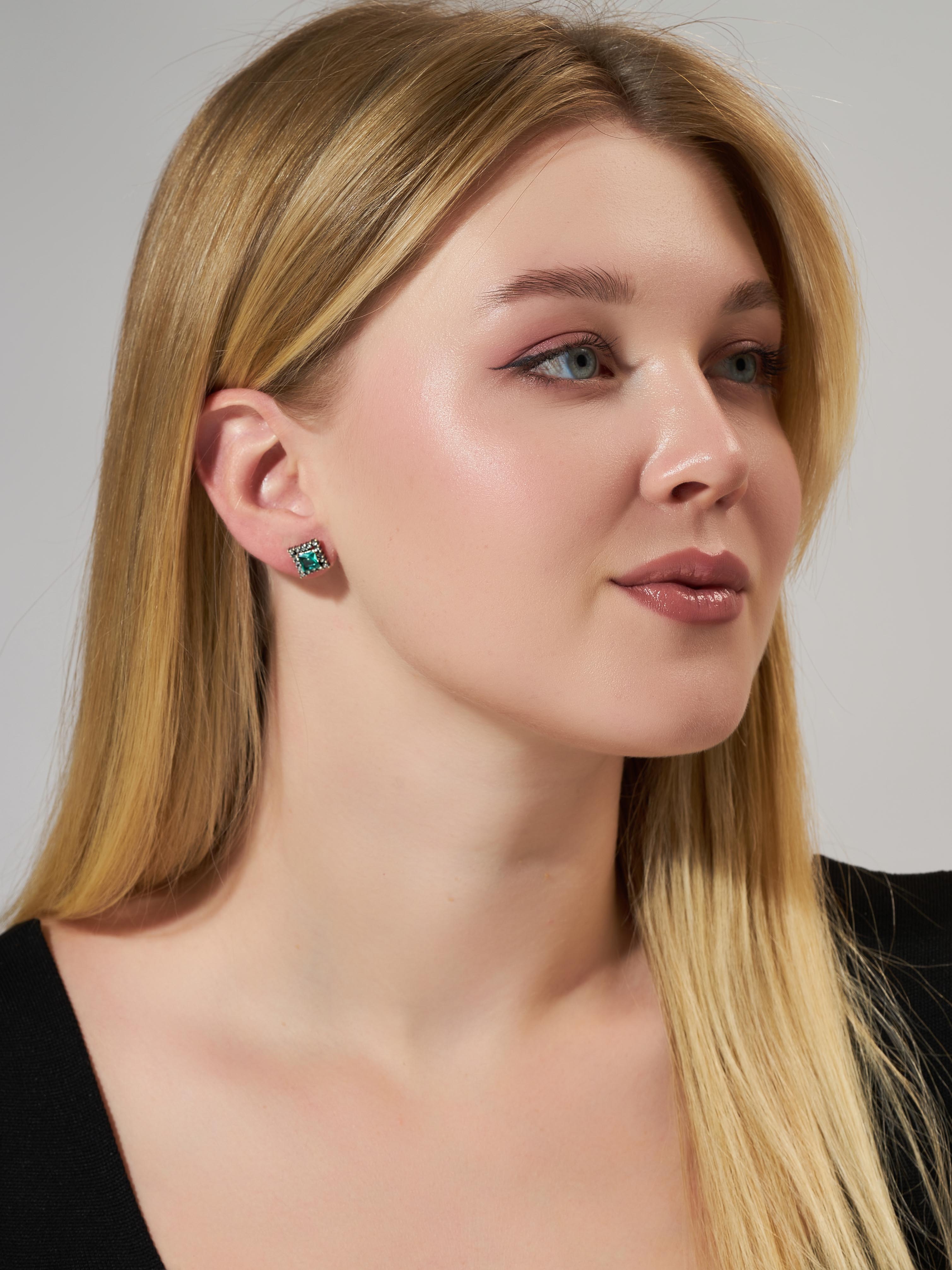 Серьги Shine and Beauty 30226-309-с-голубтопаз - фото 2