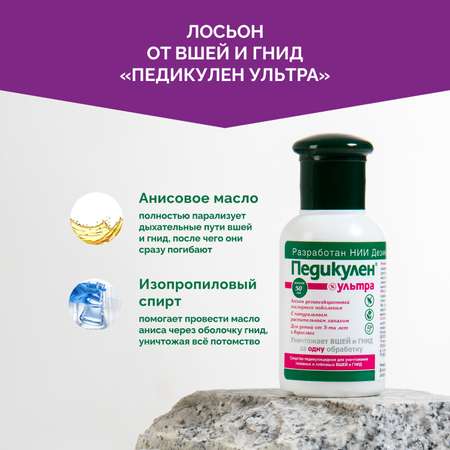 Лосьон от вшей и гнид Педикулен Ультра 50 мл. целлофановая шапочка в подарок