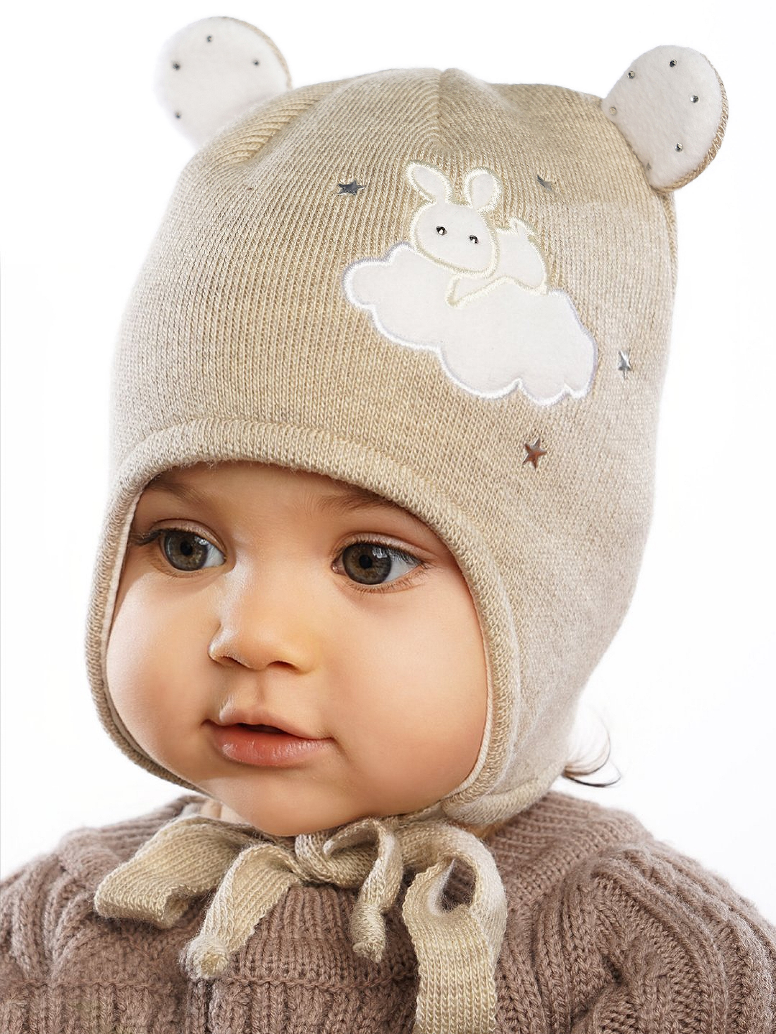 Шапка ПриКиндер D1-1927 Цвет: Светло-бежевый - фото 5